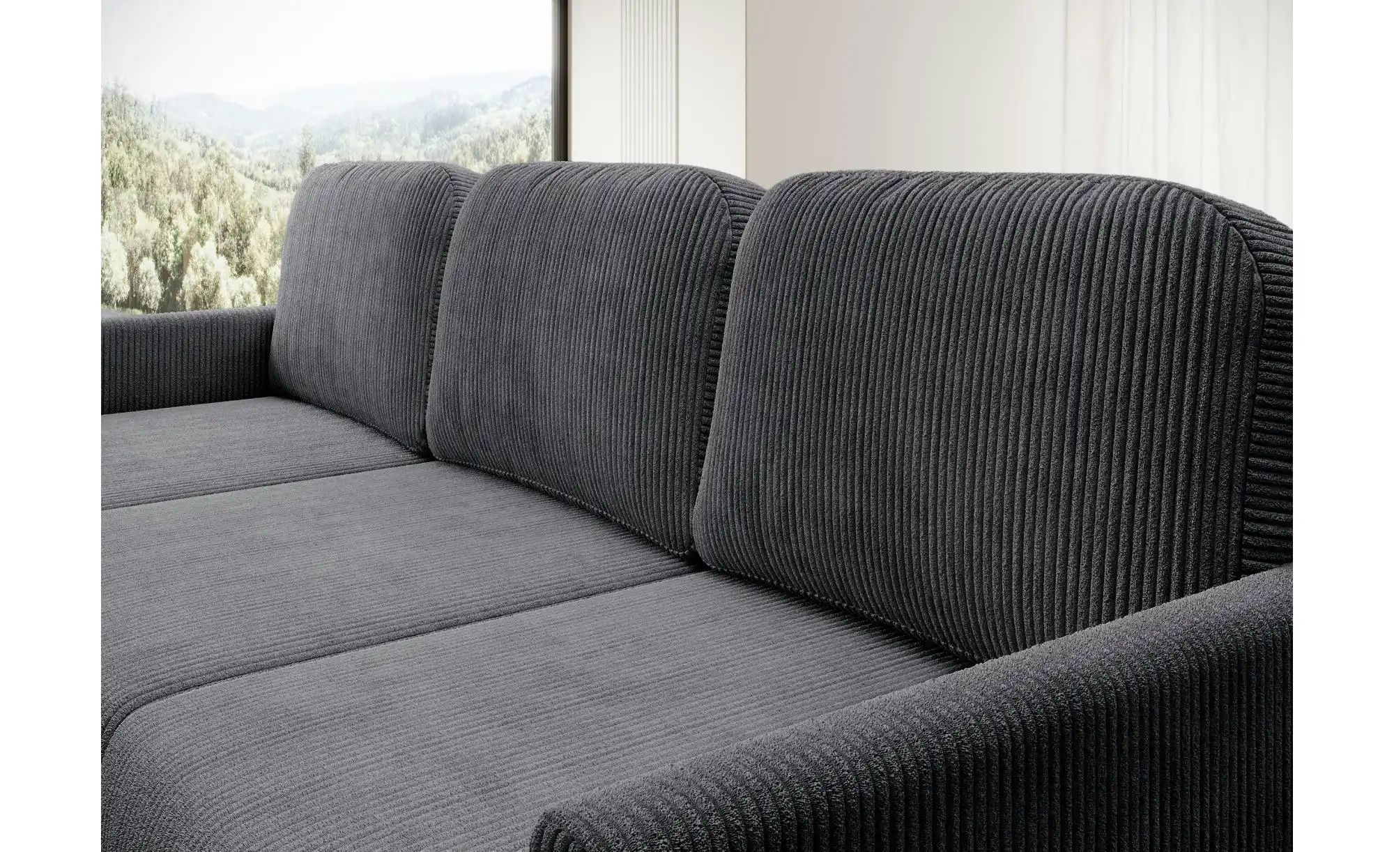 Ecksofa mit Schlaffunktion Hamiel ¦ grau ¦ Maße (cm): B: 212 H: 87 Polsterm günstig online kaufen