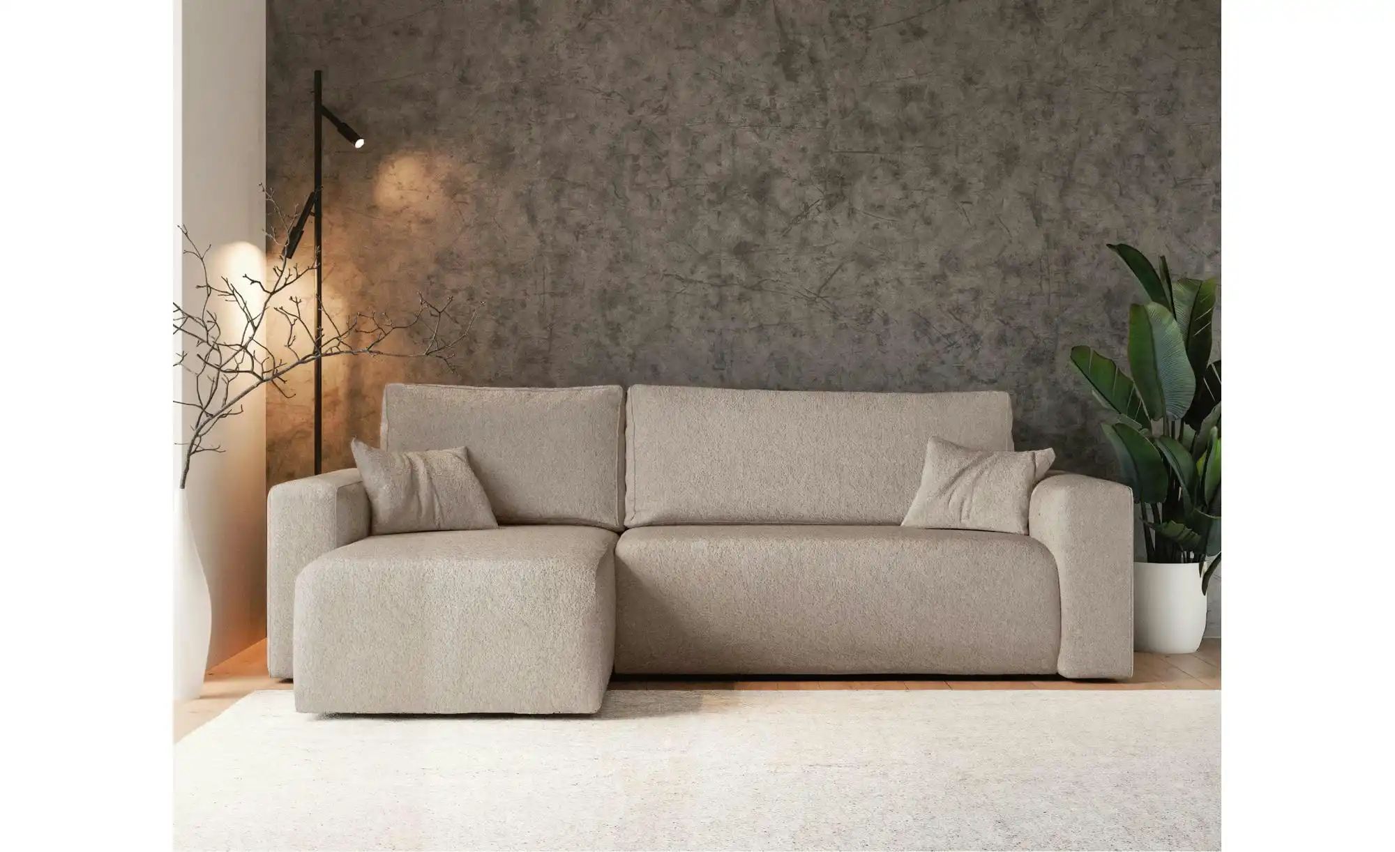 Ecksofa mit Schlaffunktion Pianoni ¦ beige ¦ Maße (cm): B: 244 H: 83 Polste günstig online kaufen