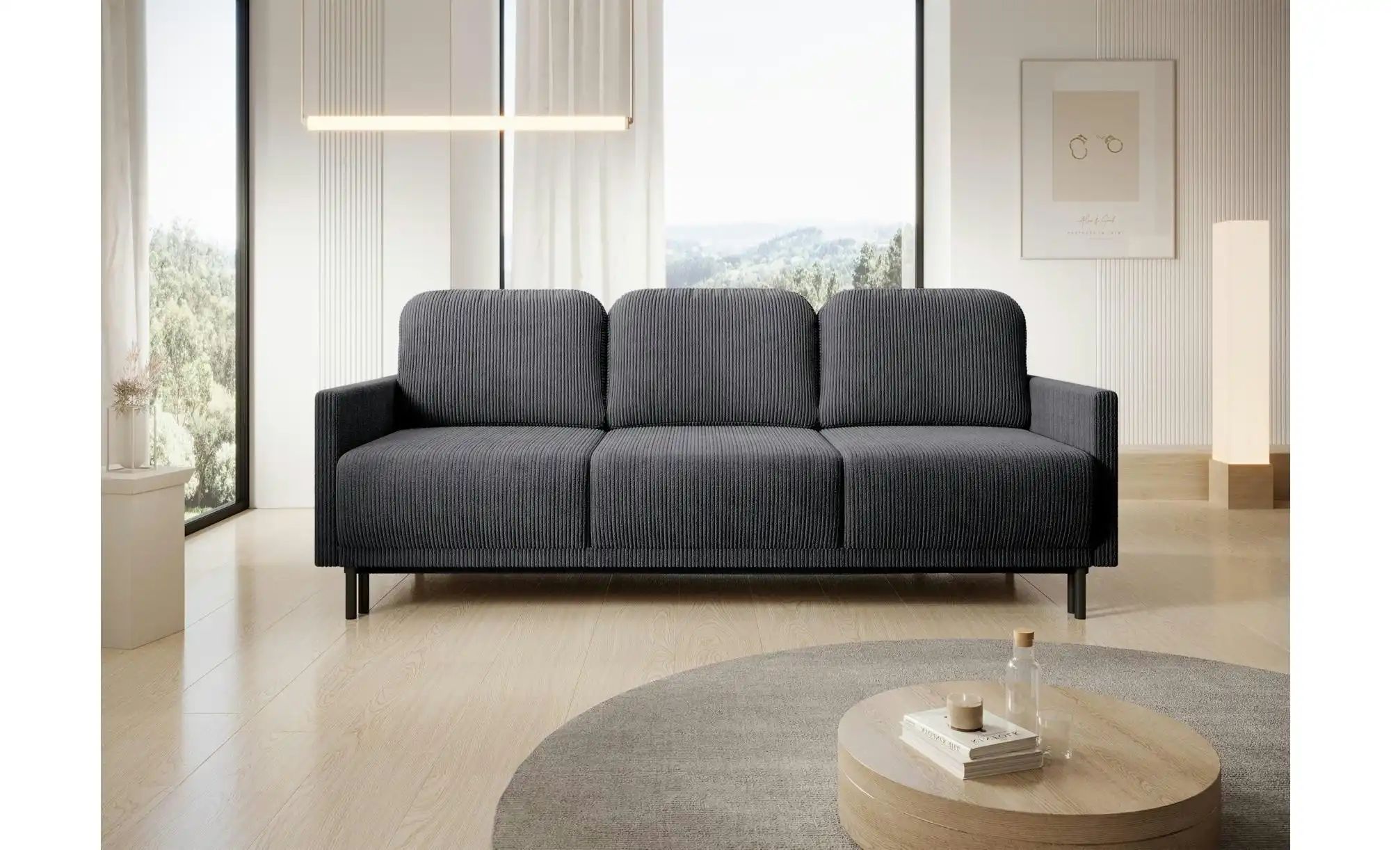 Thumbnail - Selsey Einzelsofa mit Schlaffunktion Hamiel ¦ blau ¦ Maße (cm): B: 212 H: 87 Polstermöbel > Sofas > 3-Sitzer - Höffner
