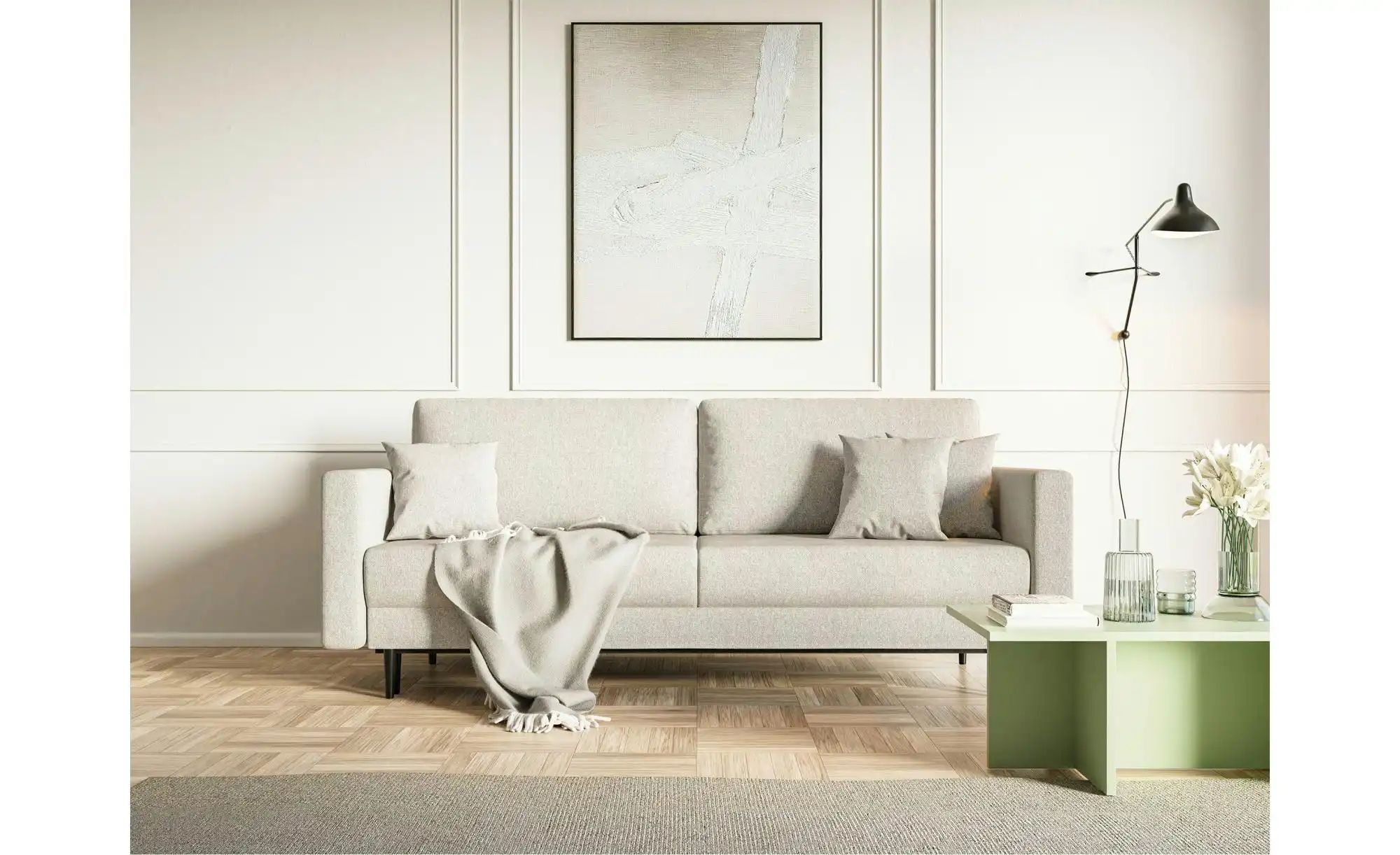 Thumbnail - Selsey Einzelsofa mit Schlaffunktion Valico ¦ creme ¦ Maße (cm): B: 230 H: 90 Polstermöbel > Sofas > 3-Sitzer - Höffner