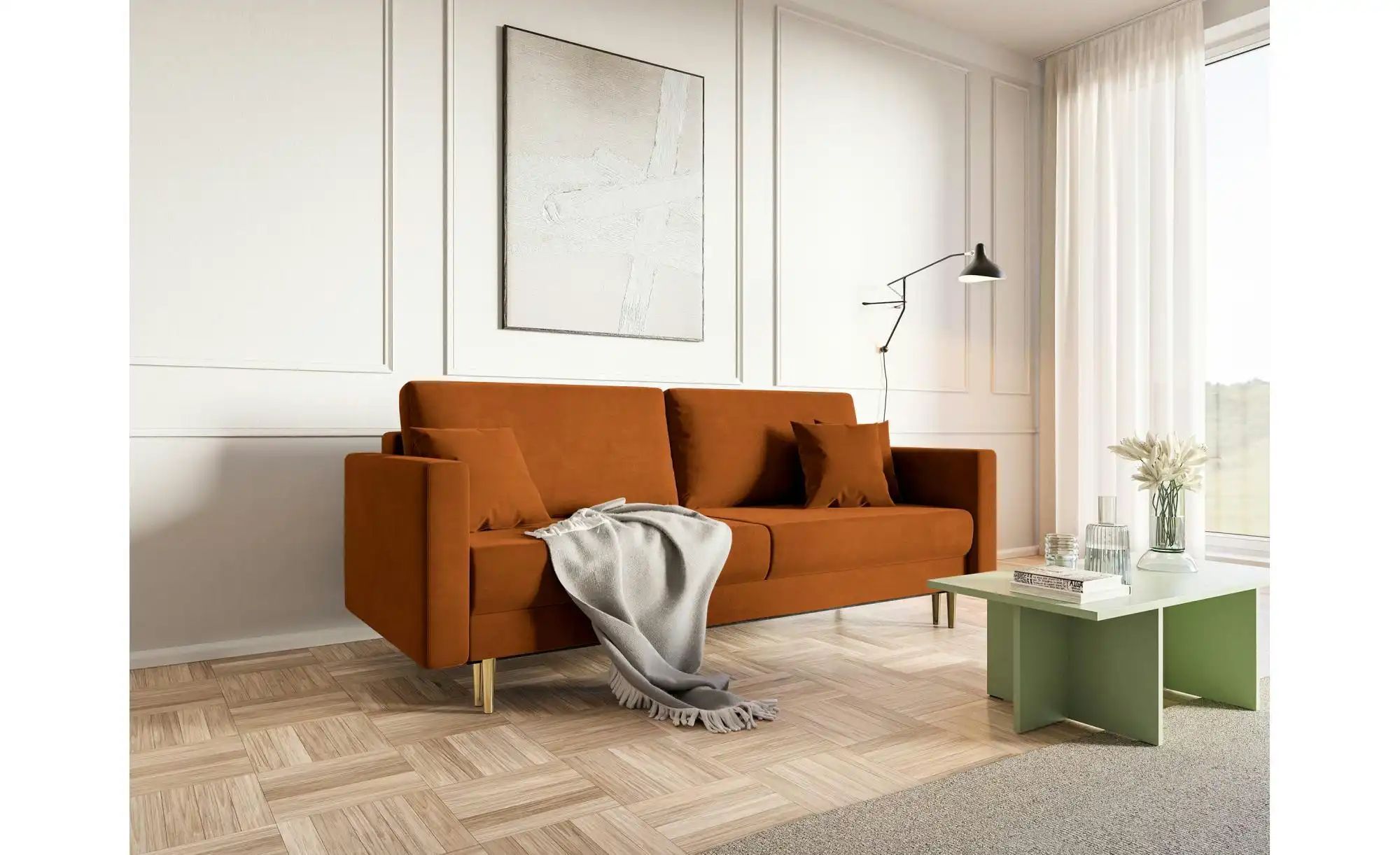 Thumbnail - Selsey Einzelsofa mit Schlaffunktion Valico ¦ gelb ¦ Maße (cm): B: 230 H: 90 Polstermöbel > Sofas > 3-Sitzer - Höffner