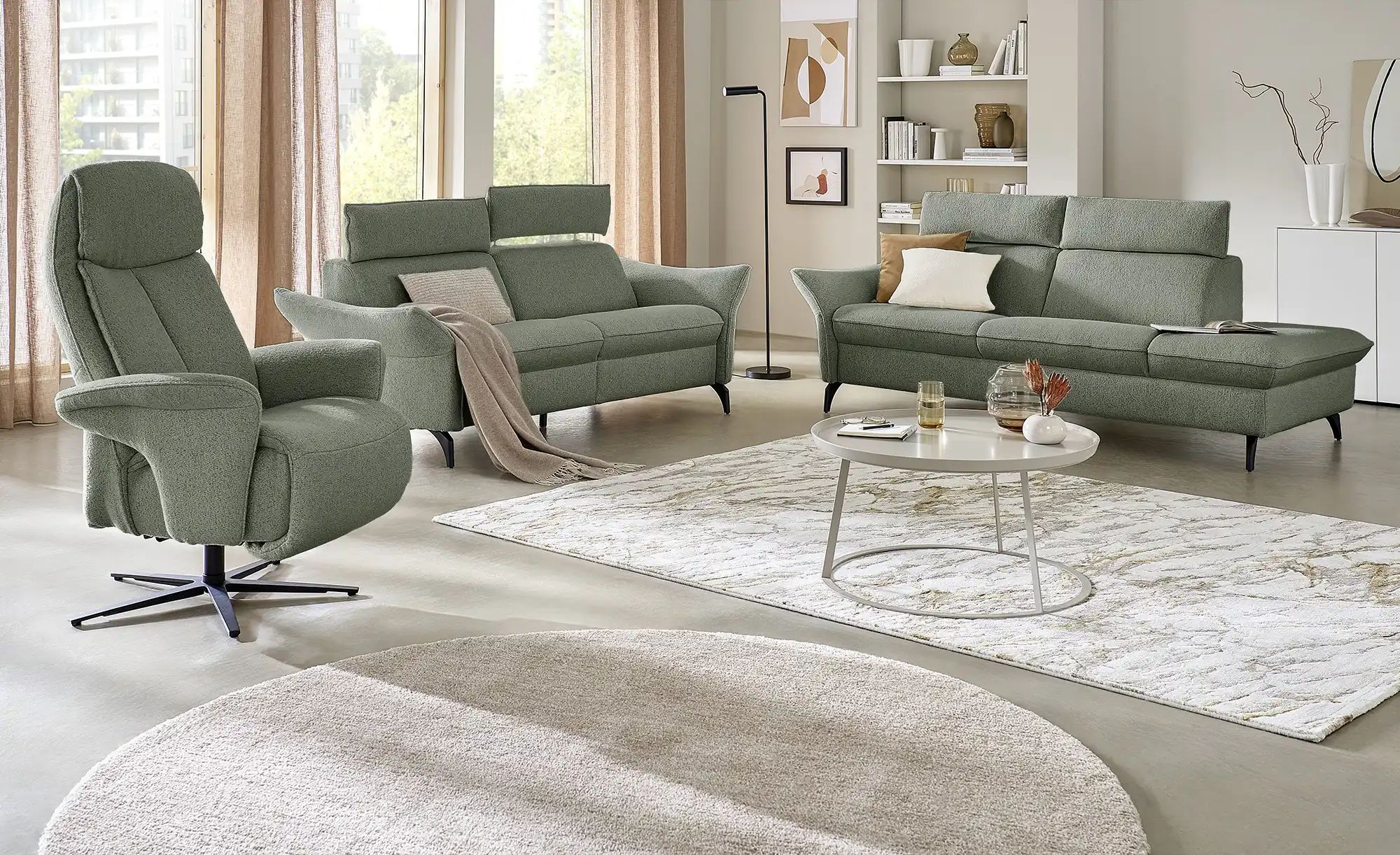 Thumbnail - himolla Einzelsofa  1926 ¦ grün ¦ Maße (cm): B: 210 H: 106 T: 95.0 Polstermöbel > Sofas > 2-Sitzer - Höffner