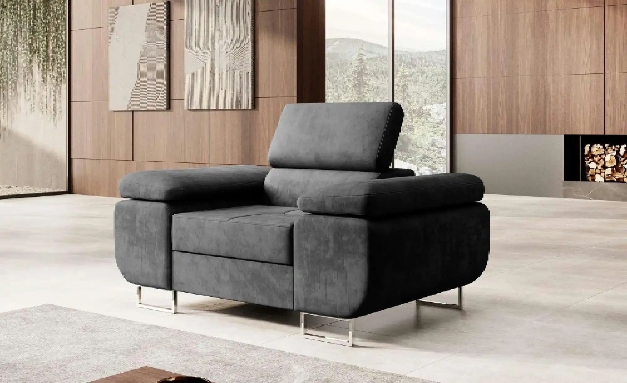 Thumbnail - Sofa 3er-Set   ¦ grau ¦ Maße (cm): B: 255 H: 60 Polstermöbel > Sofas > Sitzgruppen - Höffner