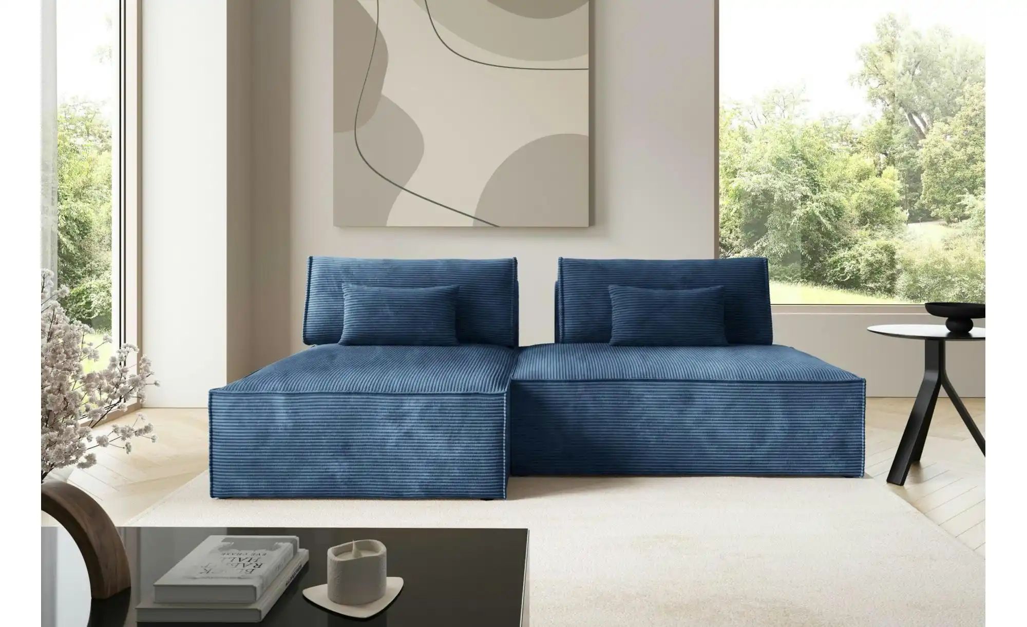 Ecksofa modular Lucca ¦ blau ¦ Maße (cm): B: 236 H: 82 Polstermöbel > Sofas günstig online kaufen
