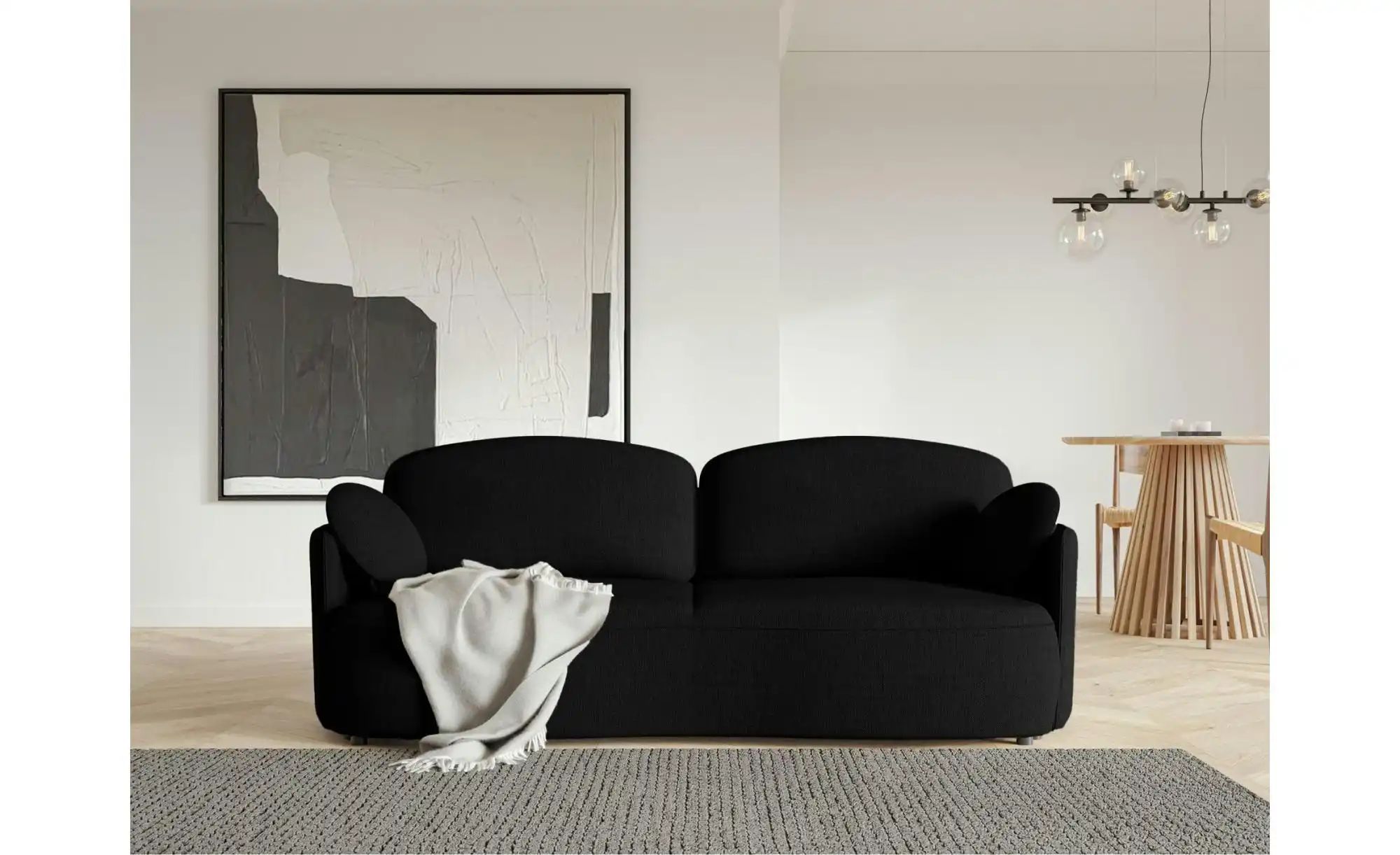 Thumbnail - Selsey Raviolo mit Schlaffunktion Einzelsofa ¦ schwarz ¦ Maße (cm): B: 230 H: 95 Polstermöbel > Sofas > 3-Sitzer - Höffn...