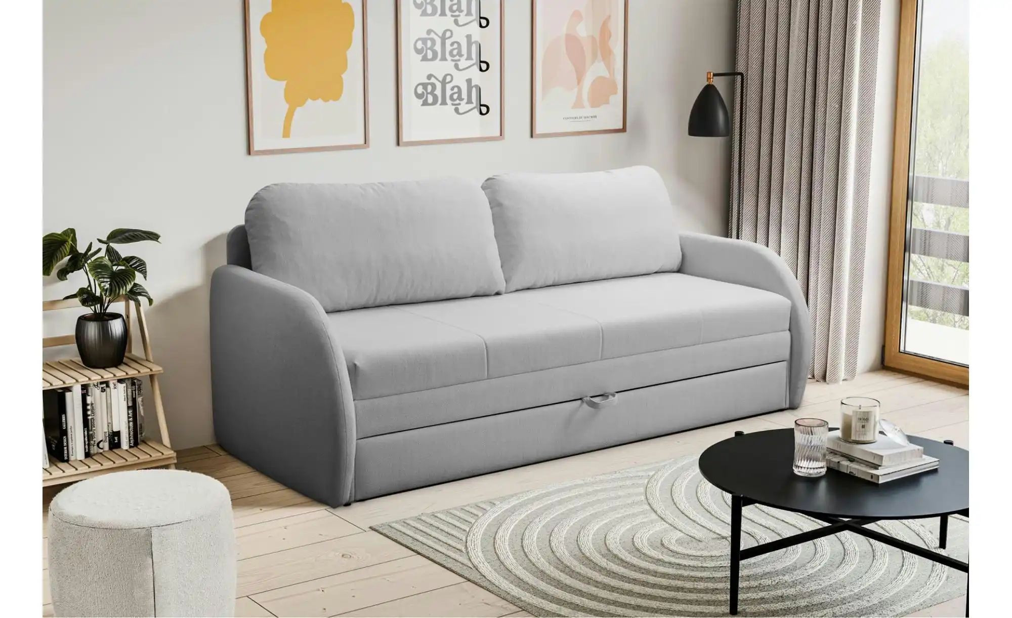 Schlafsofa Diego   ¦ grau ¦ Maße (cm): B: 221 H: 90 Polstermöbel > Sofas > günstig online kaufen