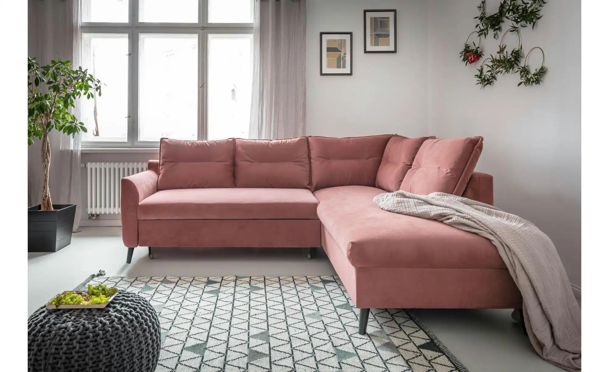 Thumbnail - Miuform Ecksofa mit Schlaffunktion Stylish Stan ¦ rosa/pink ¦ Maße (cm): B: 228 H: 90 Polstermöbel > Sofas > Ecksofas - ...