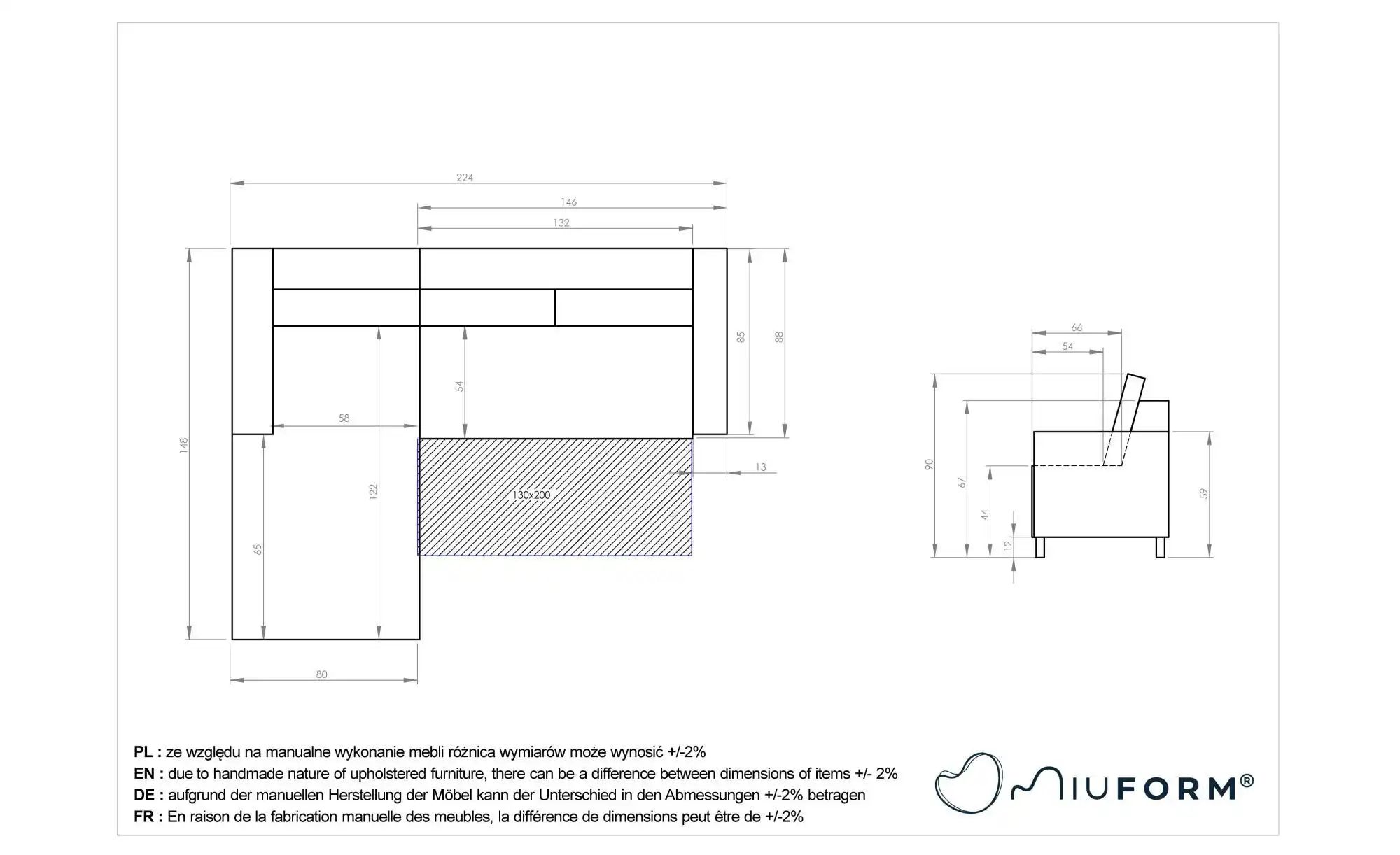 Miuform Ecksofa mit Schlaffunktion Stylish Stan ¦ türkis/petrol ¦ Maße (cm) günstig online kaufen