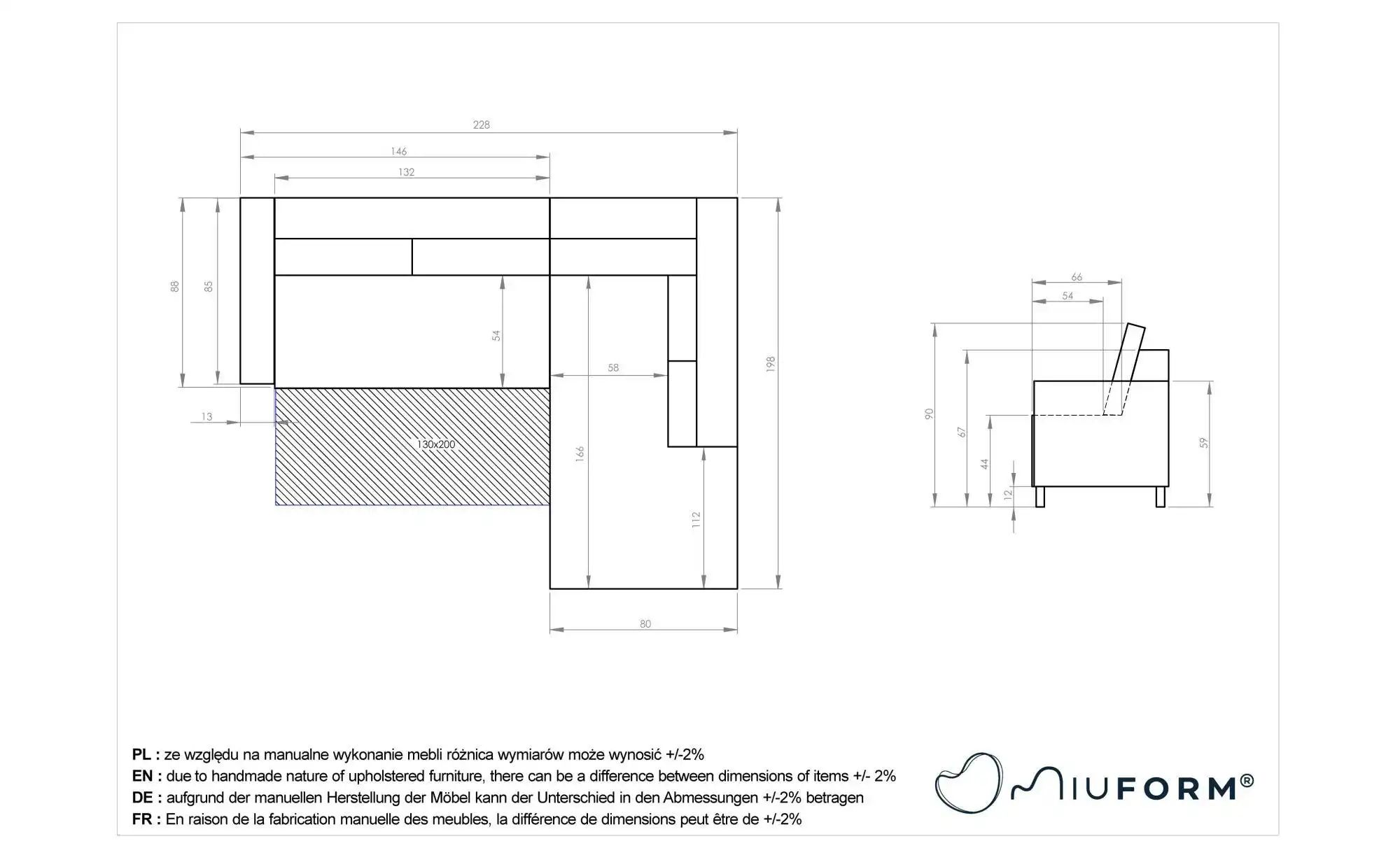 Miuform Ecksofa mit Schlaffunktion   ¦ grau ¦ Maße (cm): B: 228 H: 90 Polst günstig online kaufen