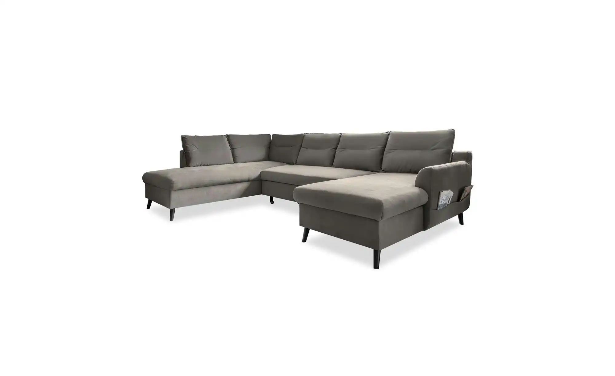 Miuform Wohnlandschaft mit Schlaffunktion Stylish Stan ¦ grau ¦ Maße (cm): günstig online kaufen