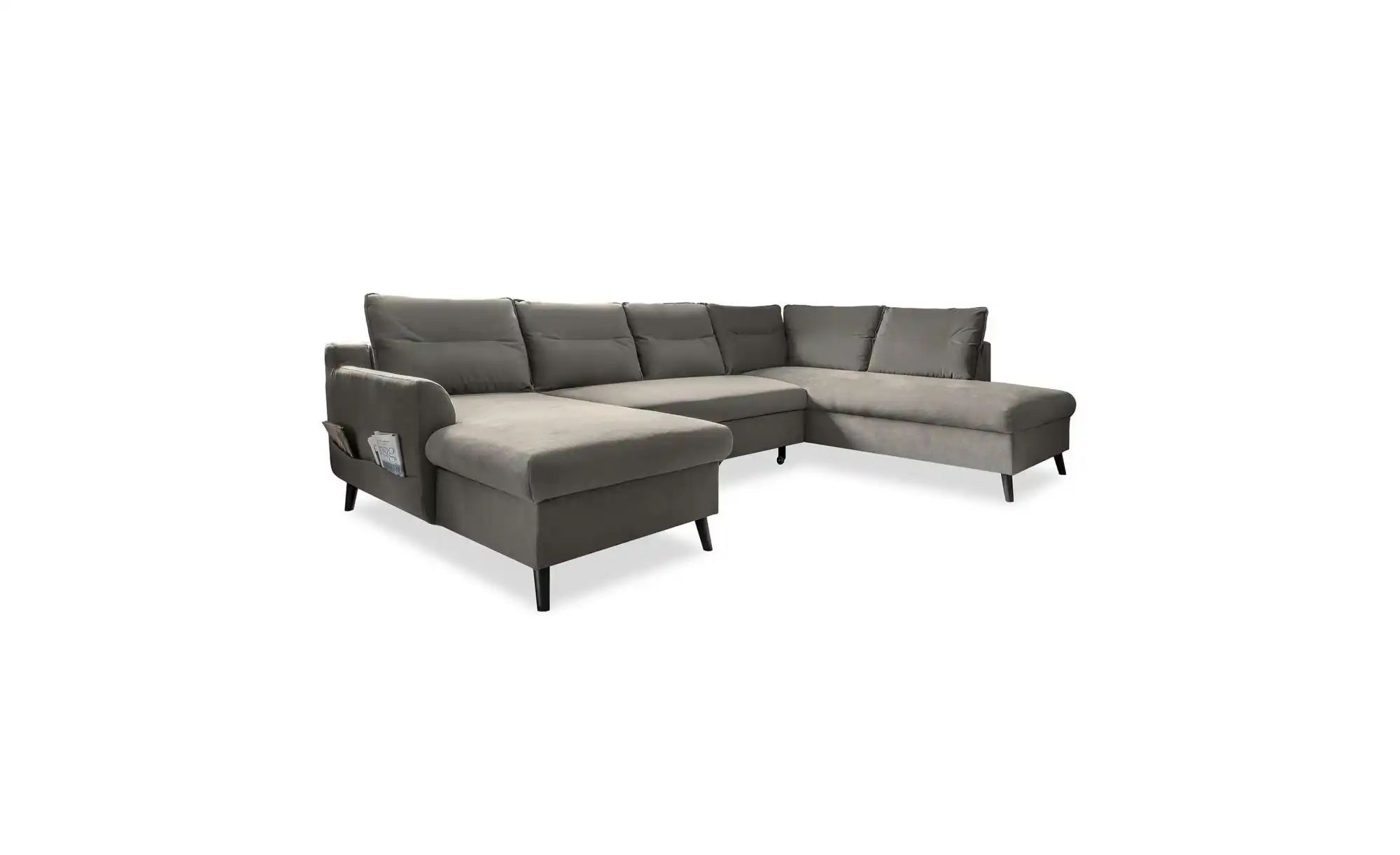 Miuform Wohnlandschaft mit Schlaffunktion Stylish Stan ¦ grau ¦ Maße (cm): günstig online kaufen