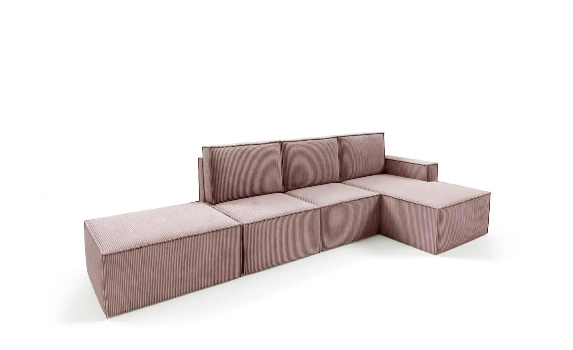 Thumbnail - Ecksofa mit Pouf Orto ¦ rosa/pink ¦ Maße (cm): B: 329 H: 93 Polstermöbel > Sofas > Ecksofas - Höffner