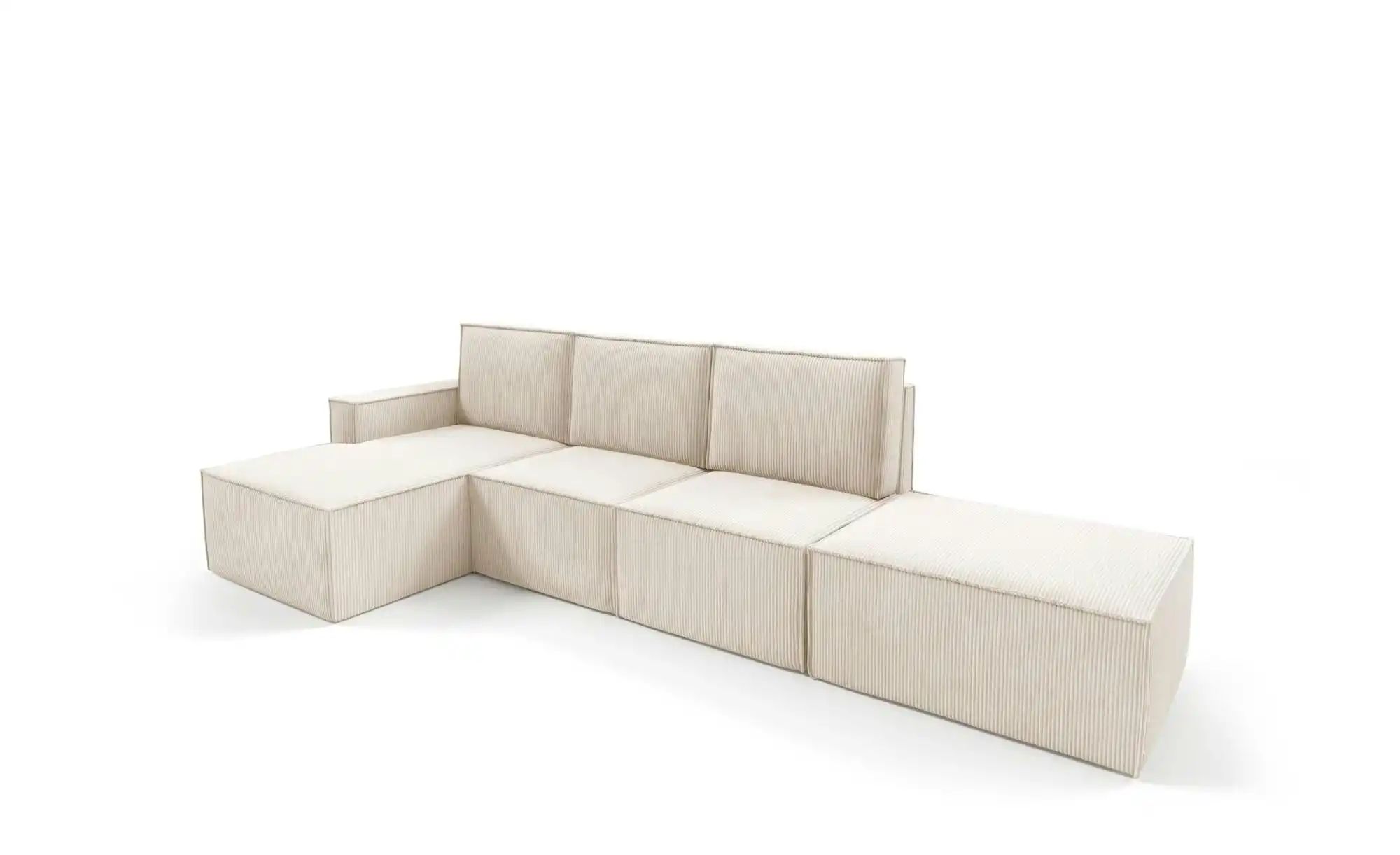 Ecksofa mit Pouf Orto ¦ beige ¦ Maße (cm): B: 329 H: 93 Polstermöbel > Sofa günstig online kaufen