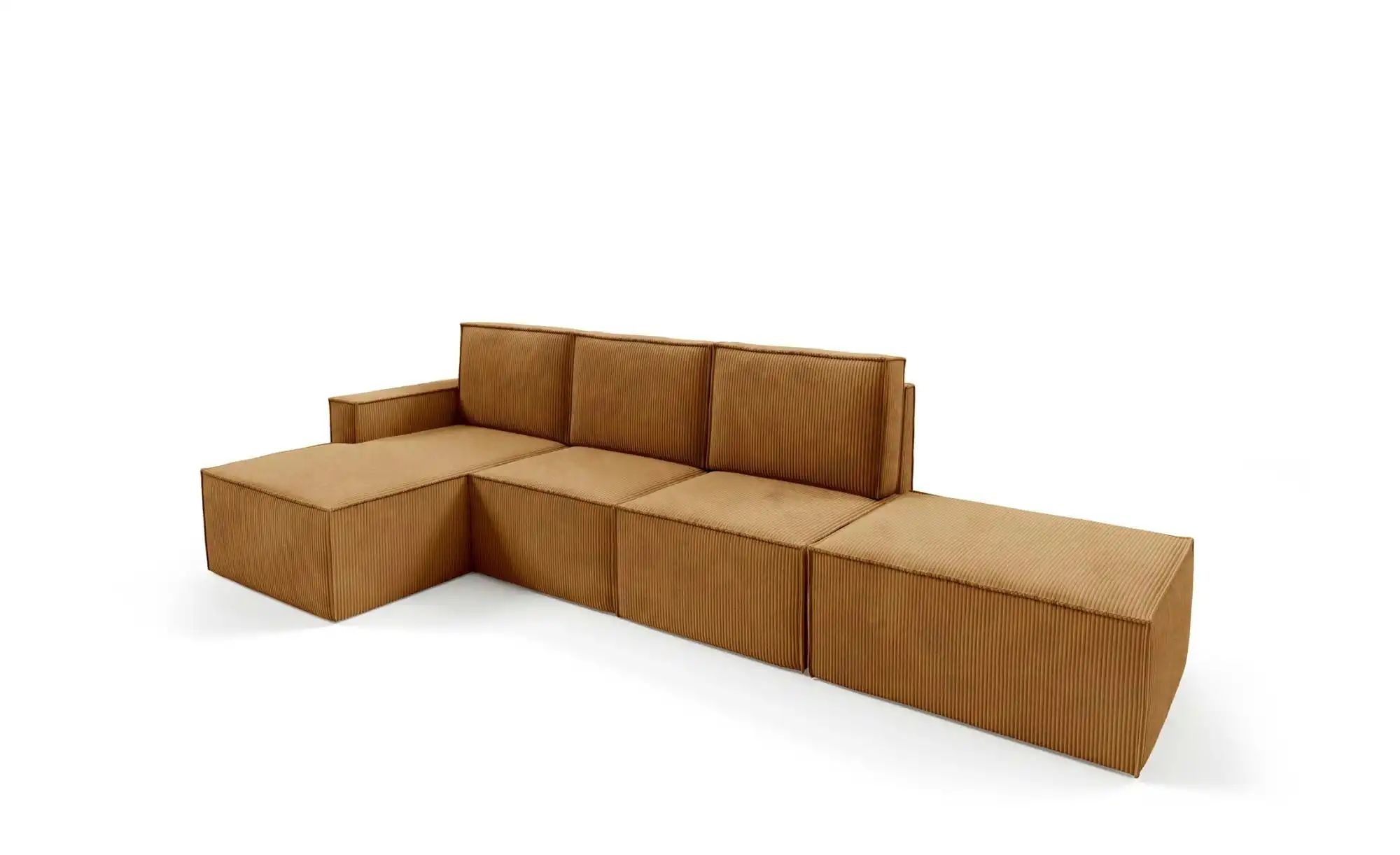 Thumbnail - Ecksofa mit Pouf Orto ¦ gelb ¦ Maße (cm): B: 329 H: 93 Polstermöbel > Sofas > Ecksofas - Höffner