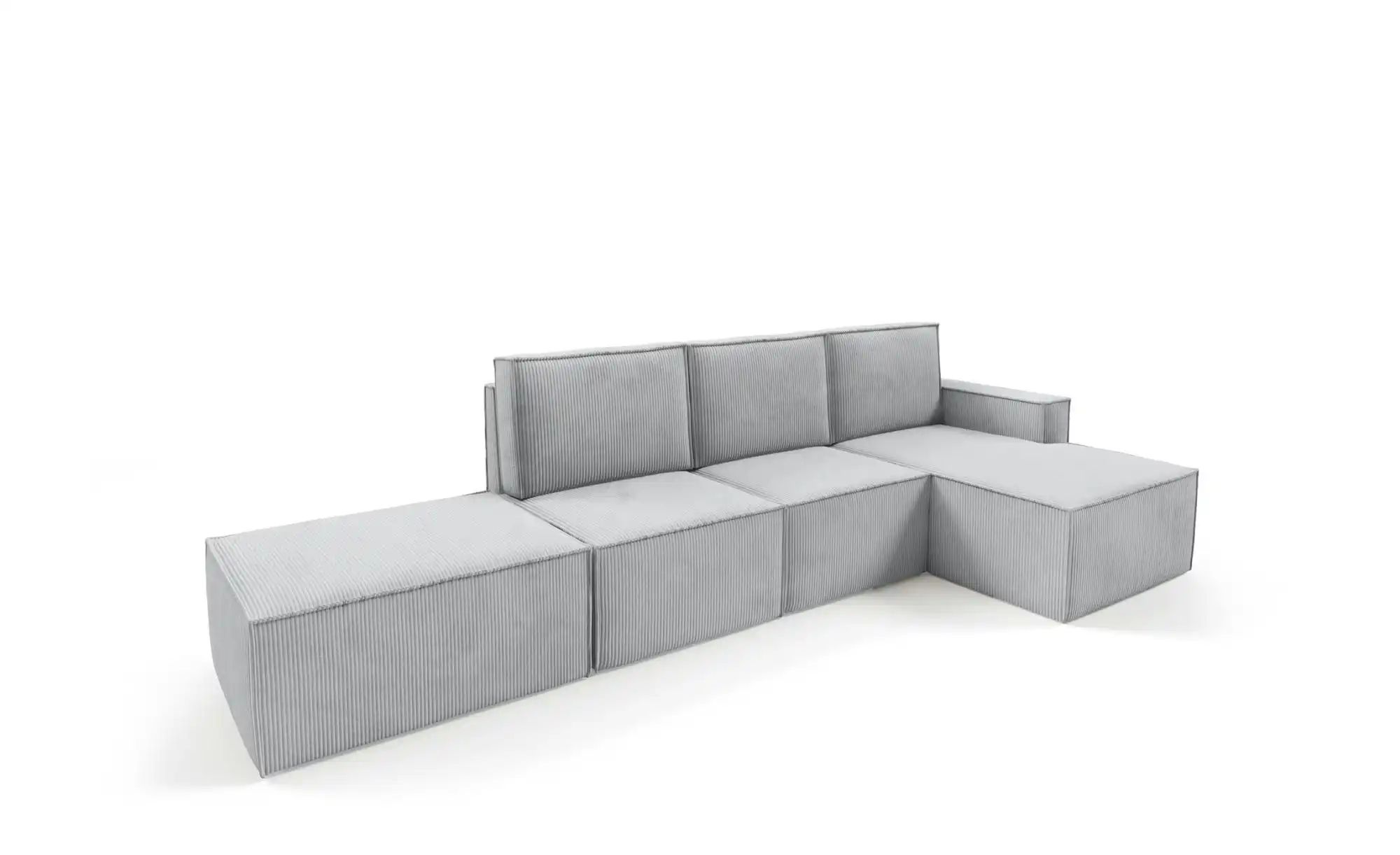 Thumbnail - Ecksofa mit Pouf Orto ¦ grau ¦ Maße (cm): B: 329 H: 93 Polstermöbel > Sofas > Ecksofas - Höffner