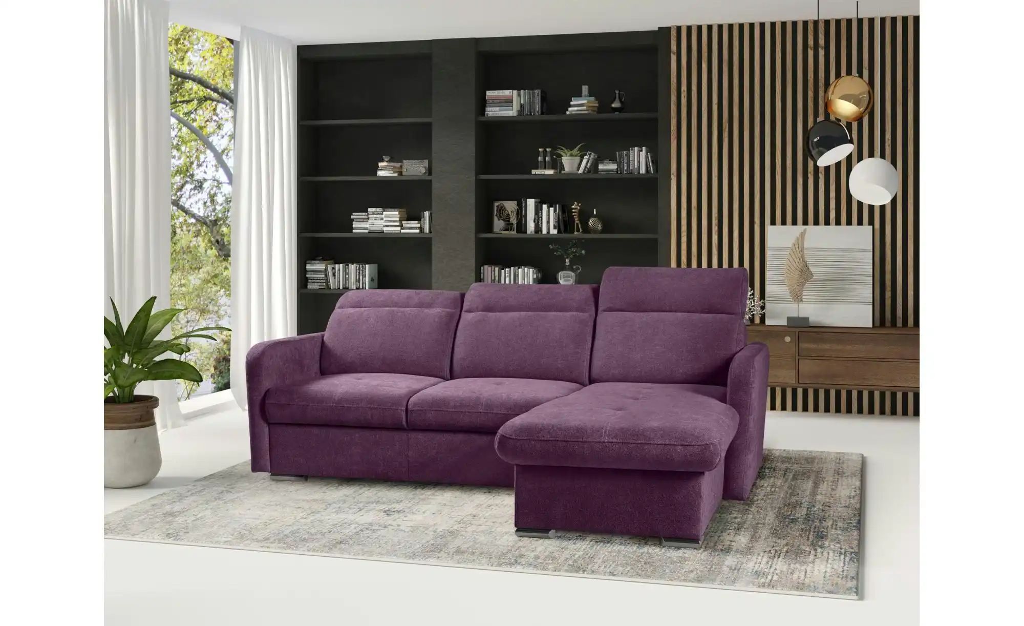 Ecksofa   ¦ lila/violett ¦ Maße (cm): B: 215 H: 84 Polstermöbel > Sofas > E günstig online kaufen