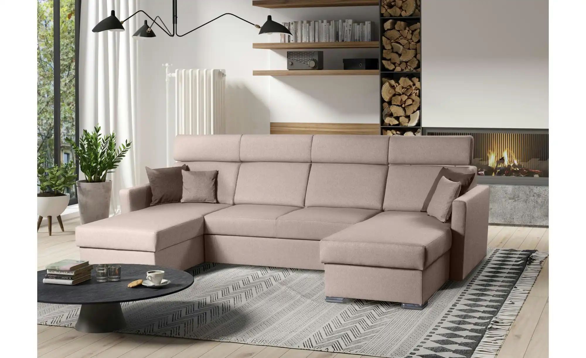 Wohnlandschaft   ¦ beige ¦ Maße (cm): B: 280 H: 97 Polstermöbel > Sofas > S günstig online kaufen