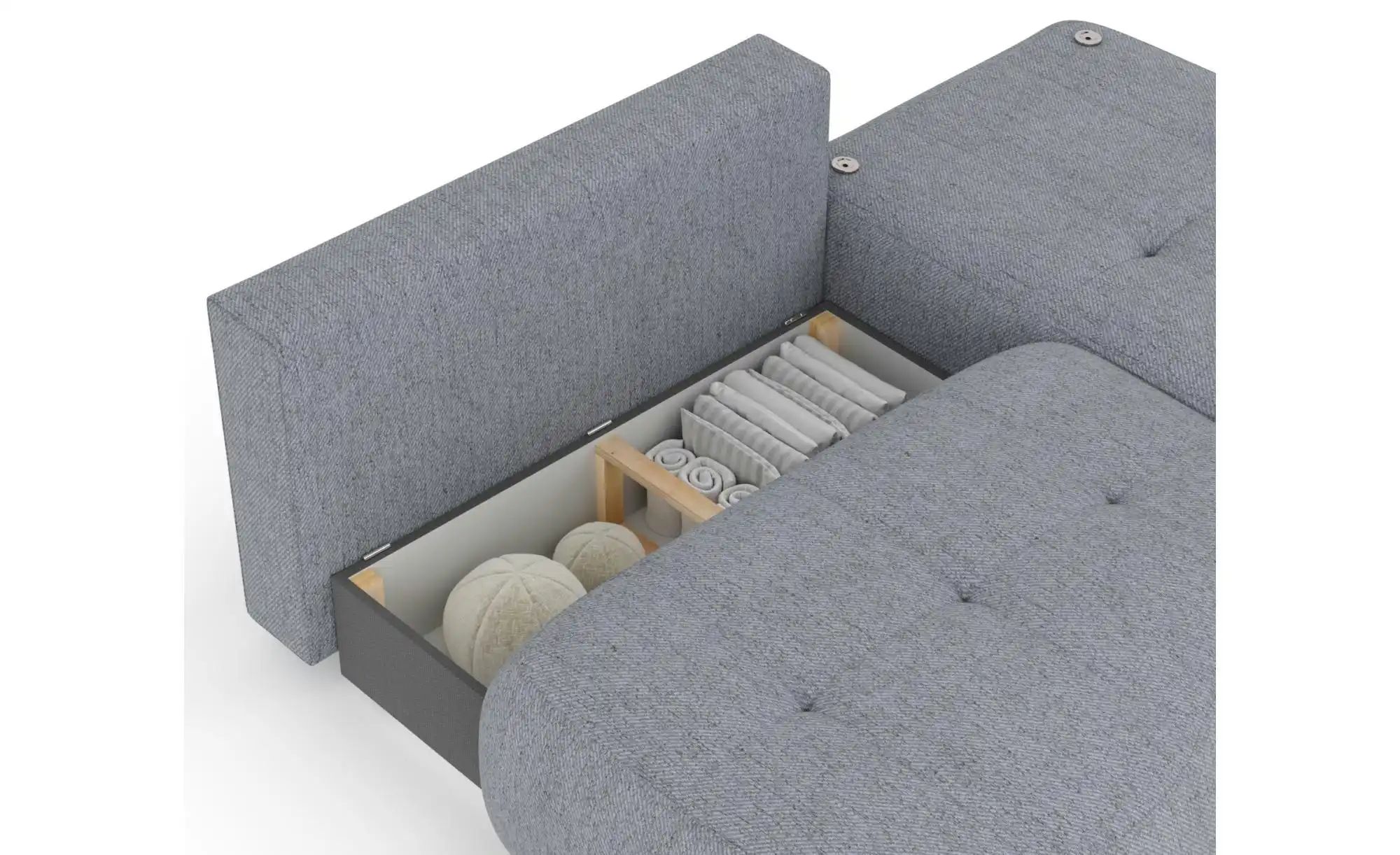 Thumbnail - Ecksofa Batu ¦ grau ¦ Maße (cm): B: 223 H: 100 Polstermöbel > Sofas > Ecksofas - Höffner
