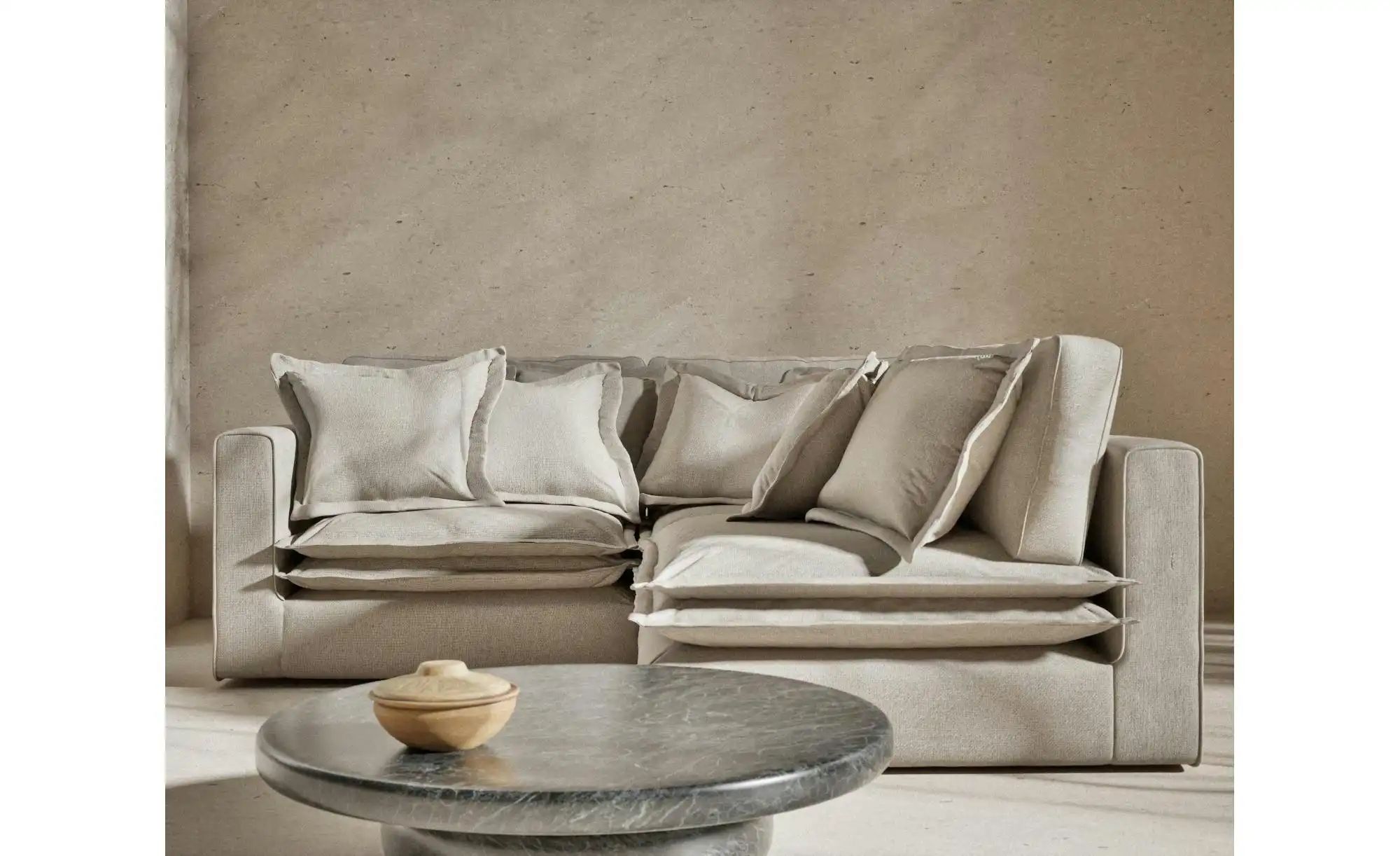 Thumbnail - Ecksofa  Amalfi ¦ beige ¦ Maße (cm): B: 238 H: 90 Polstermöbel > Sofas > Ecksofas - Höffner