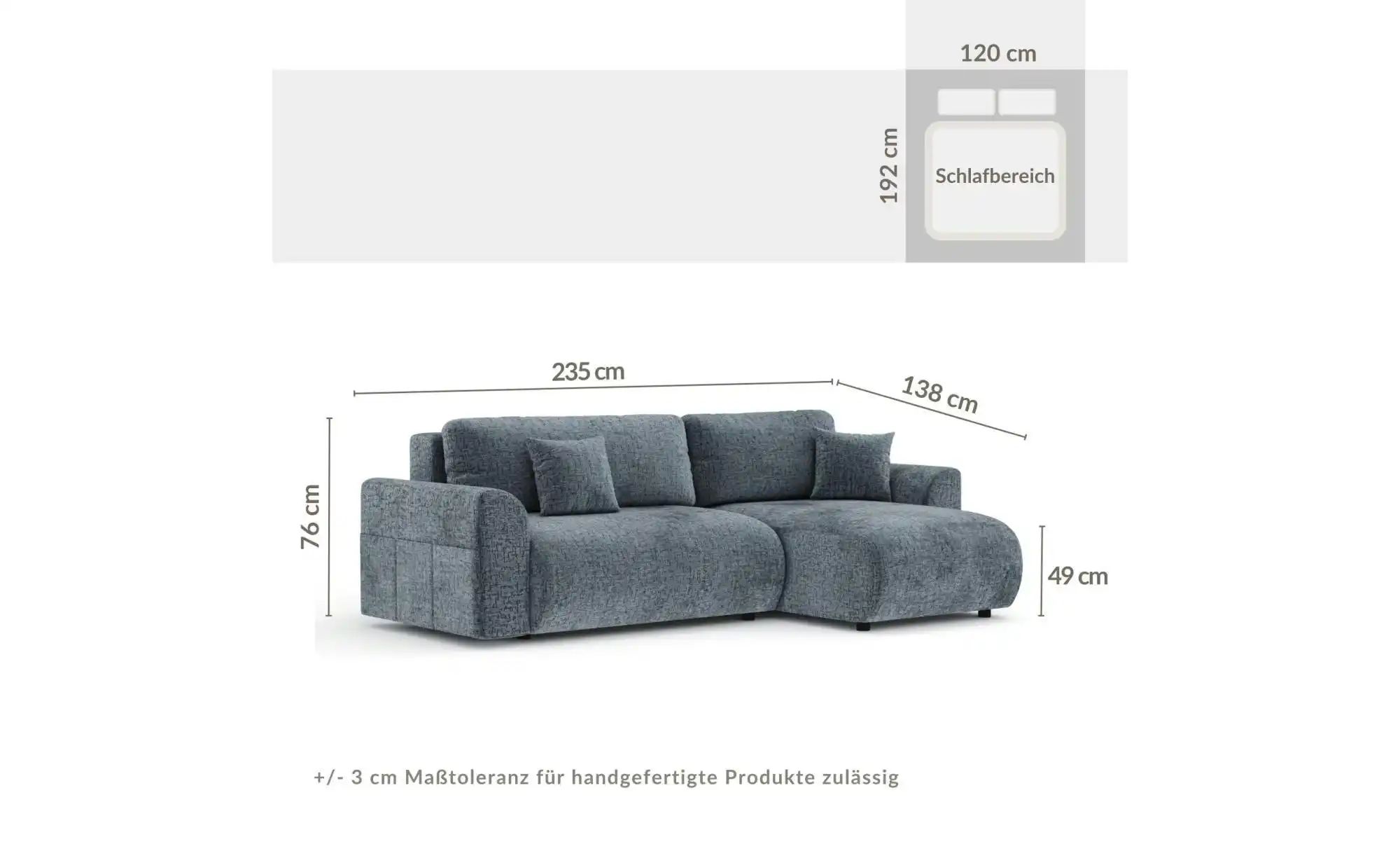 Ecksofa   ¦ grün ¦ Maße (cm): B: 235 H: 76 Polstermöbel > Sofas > Ecksofas günstig online kaufen
