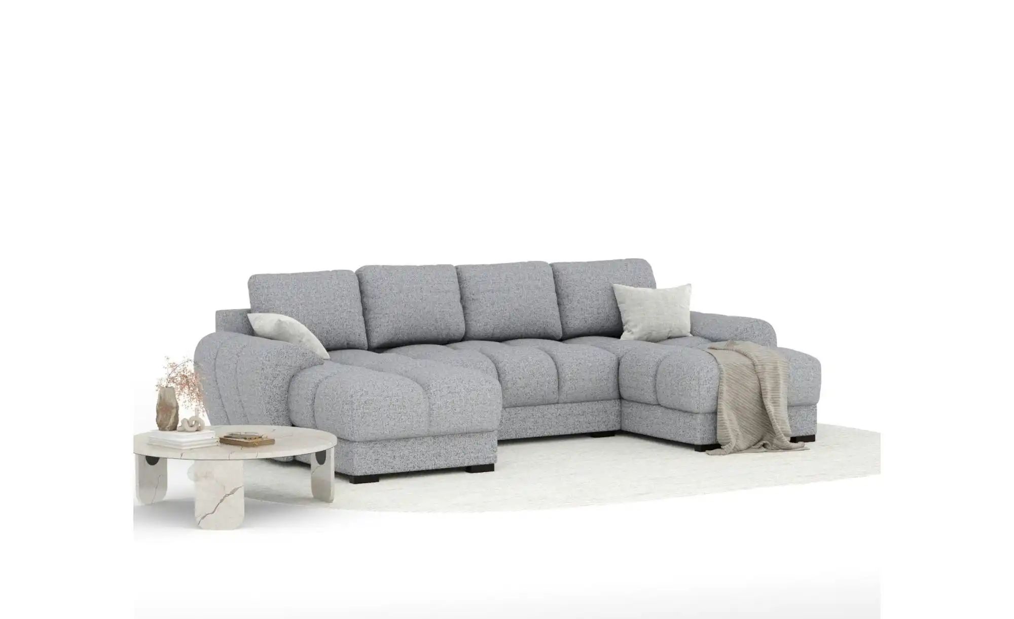 Thumbnail - Wohnlandschaft  Peebles ¦ grau ¦ Maße (cm): B: 330 H: 90 Polstermöbel > Sofas > Schlafsofas - Höffner