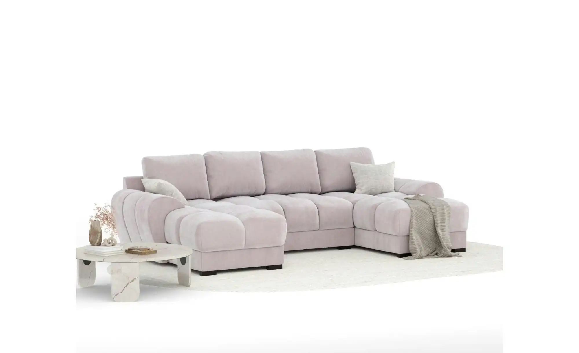 Wohnlandschaft  Peebles ¦ lila/violett ¦ Maße (cm): B: 330 H: 90 Polstermöb günstig online kaufen