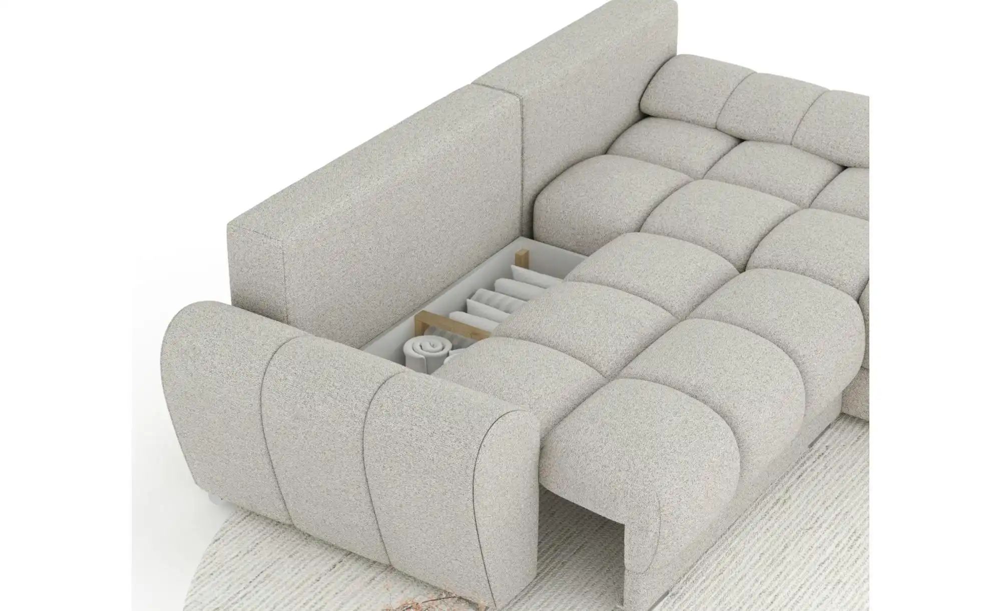 Ecksofa   ¦ beige ¦ Maße (cm): B: 256 H: 90 Polstermöbel > Sofas > Ecksofas günstig online kaufen
