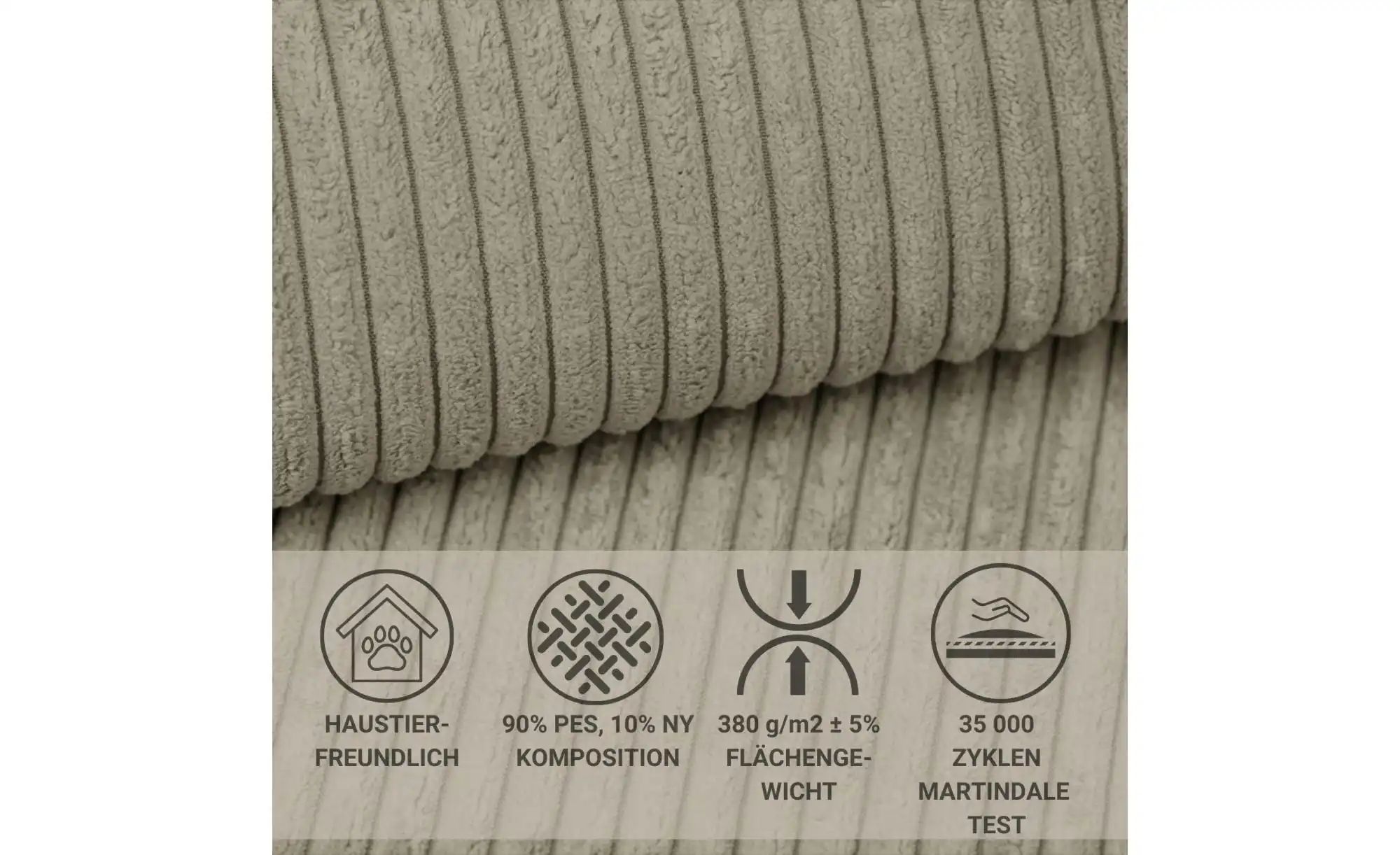 Ecksofa  Conrad ¦ beige ¦ Maße (cm): B: 277 H: 100 Polstermöbel > Sofas > E günstig online kaufen