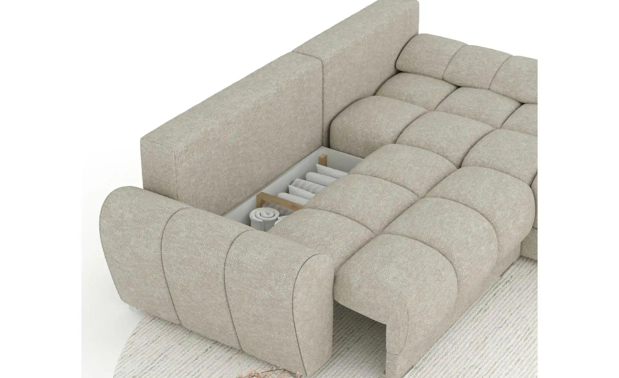 Thumbnail - Ecksofa  Peebles ¦ beige ¦ Maße (cm): B: 256 H: 90 Polstermöbel > Sofas > Ecksofas - Höffner