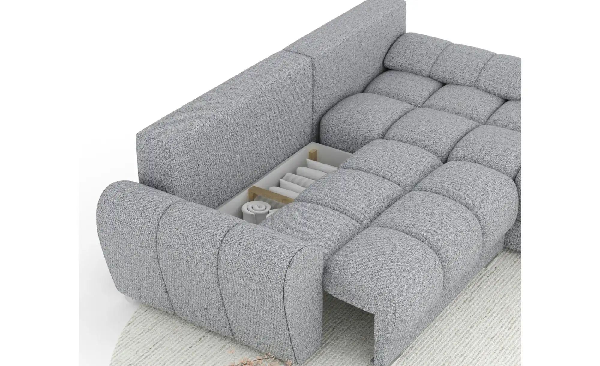 Ecksofa  Peebles ¦ grau ¦ Maße (cm): B: 256 H: 90 Polstermöbel > Sofas > Ec günstig online kaufen