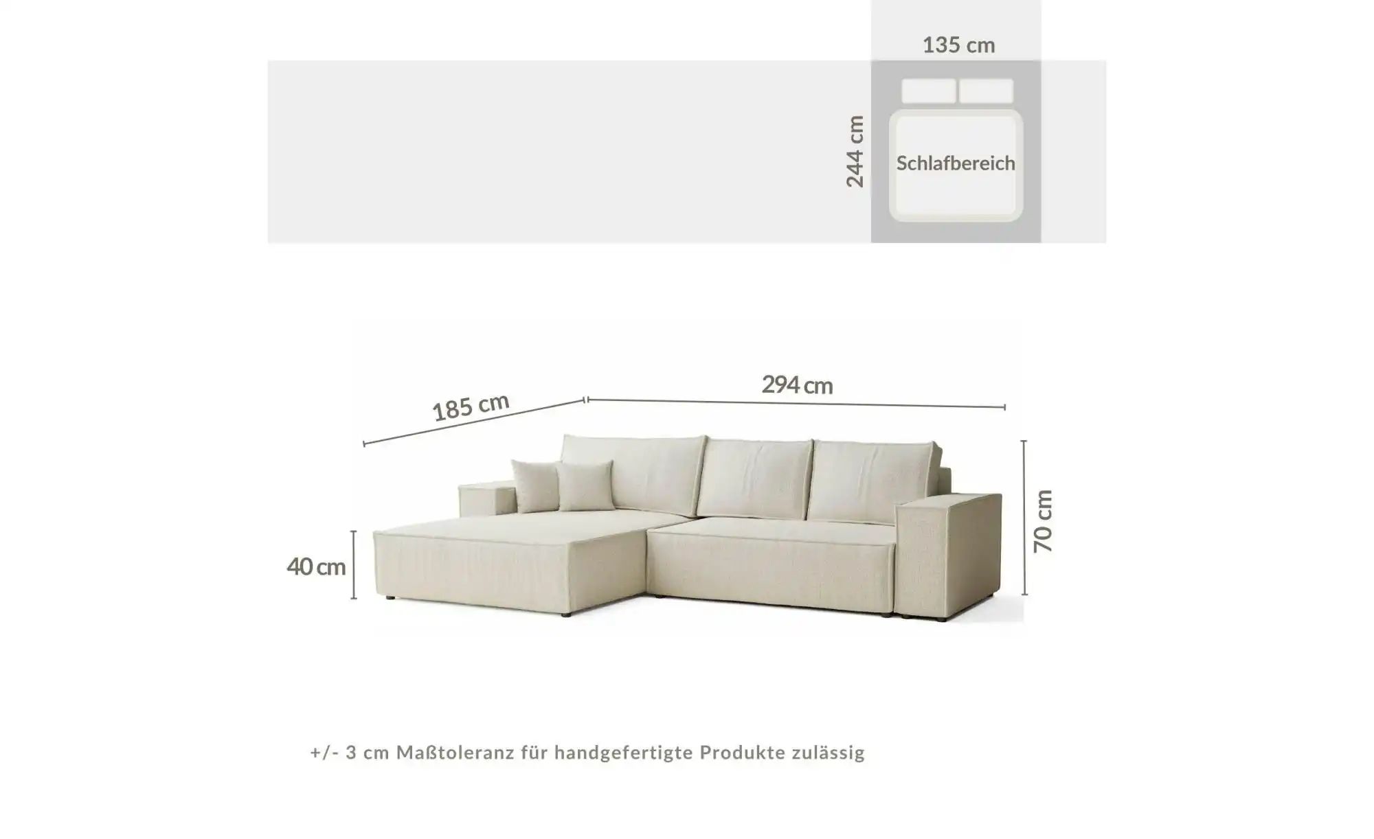 Thumbnail - Ecksofa  Maze ¦ blau ¦ Maße (cm): B: 294 H: 70 Polstermöbel > Sofas > Ecksofas - Höffner