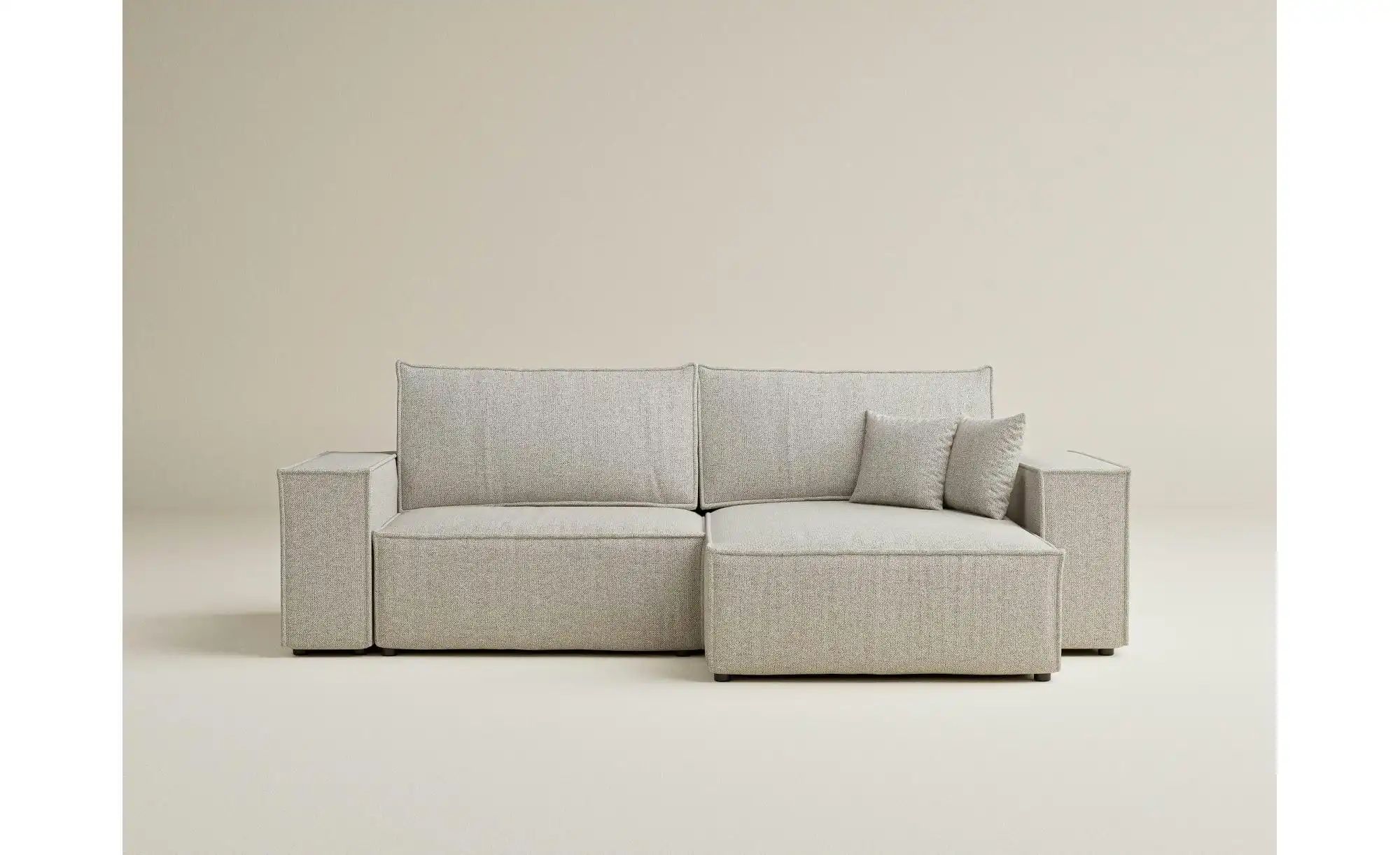 Ecksofa   ¦ beige ¦ Maße (cm): B: 255 H: 70 Polstermöbel > Sofas > 3-Sitzer günstig online kaufen