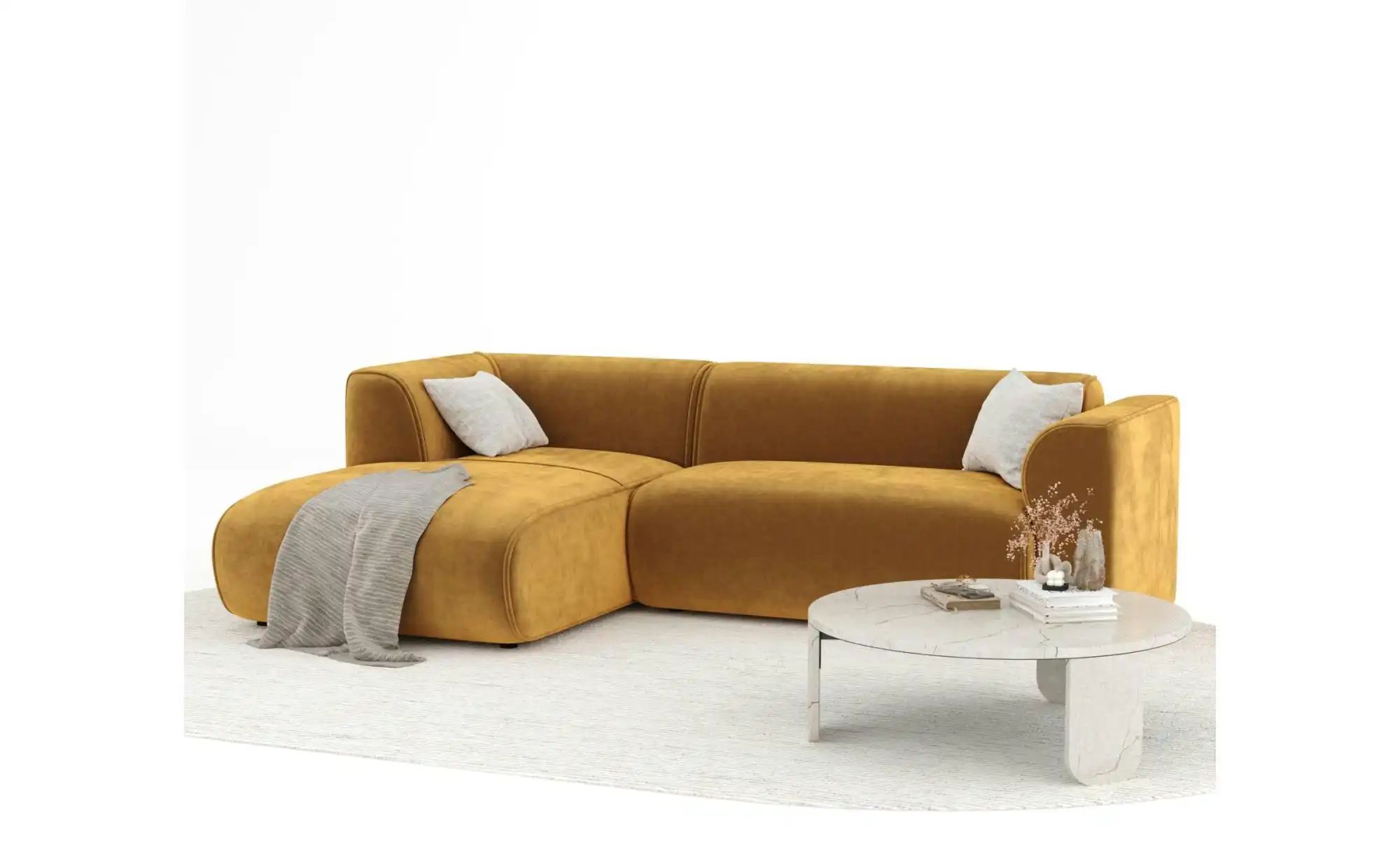 Ecksofa  Melani ¦ grau ¦ Maße (cm): B: 256 H: 69 Polstermöbel > Sofas > Eck günstig online kaufen