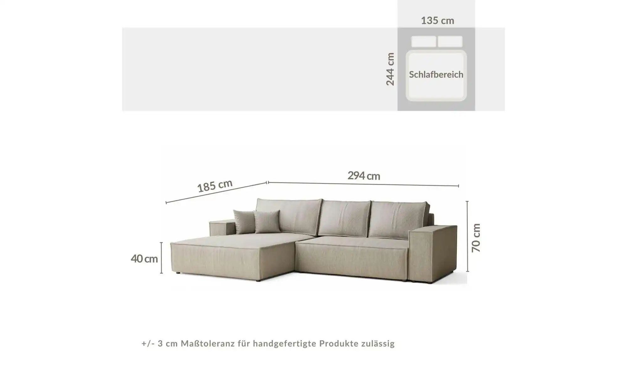 Thumbnail - Ecksofa  Maze ¦ braun ¦ Maße (cm): B: 294 H: 70 Polstermöbel > Sofas > Ecksofas - Höffner