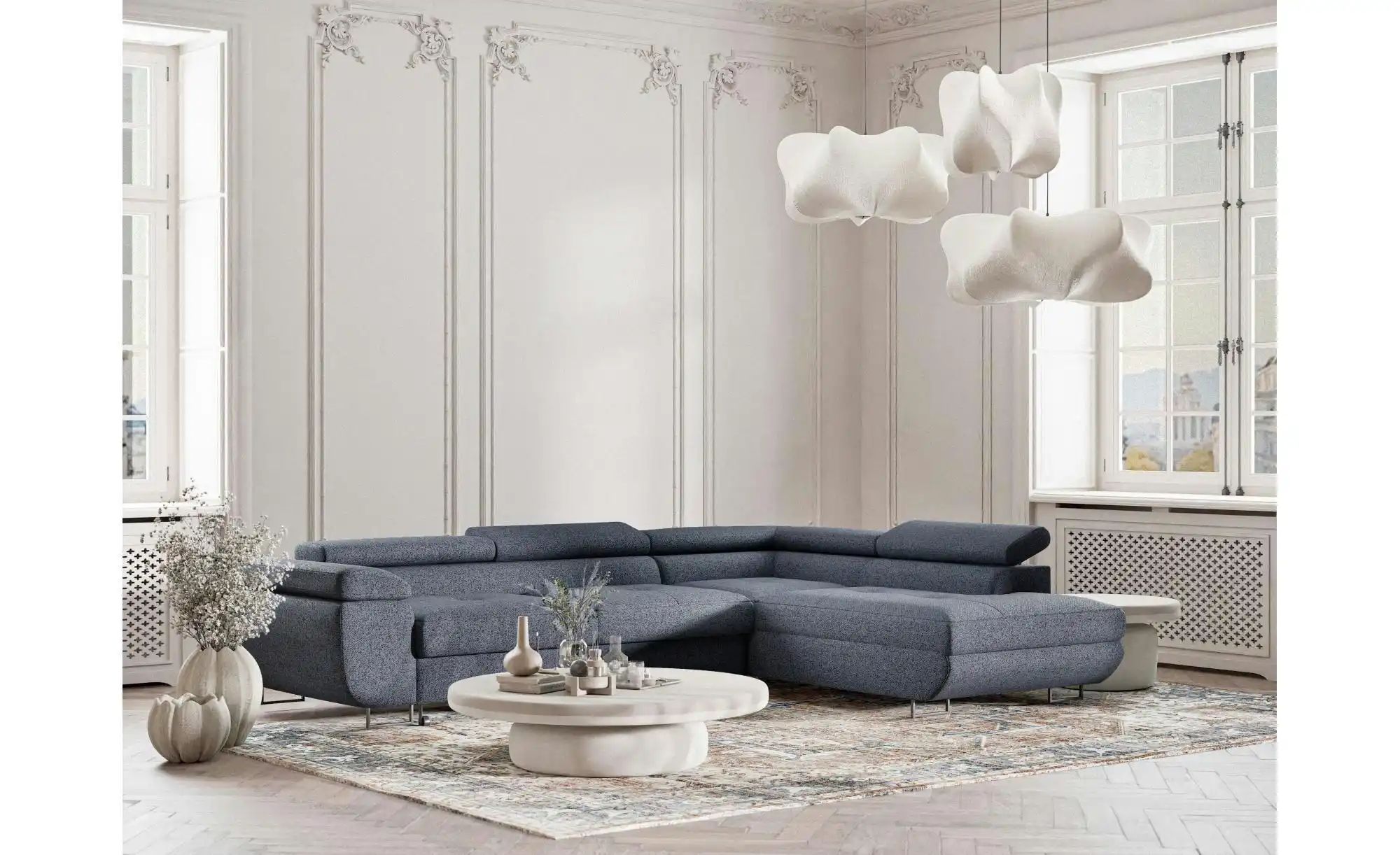 Ecksofa  Concord ¦ blau ¦ Maße (cm): B: 277 H: 100 Polstermöbel > Sofas > E günstig online kaufen