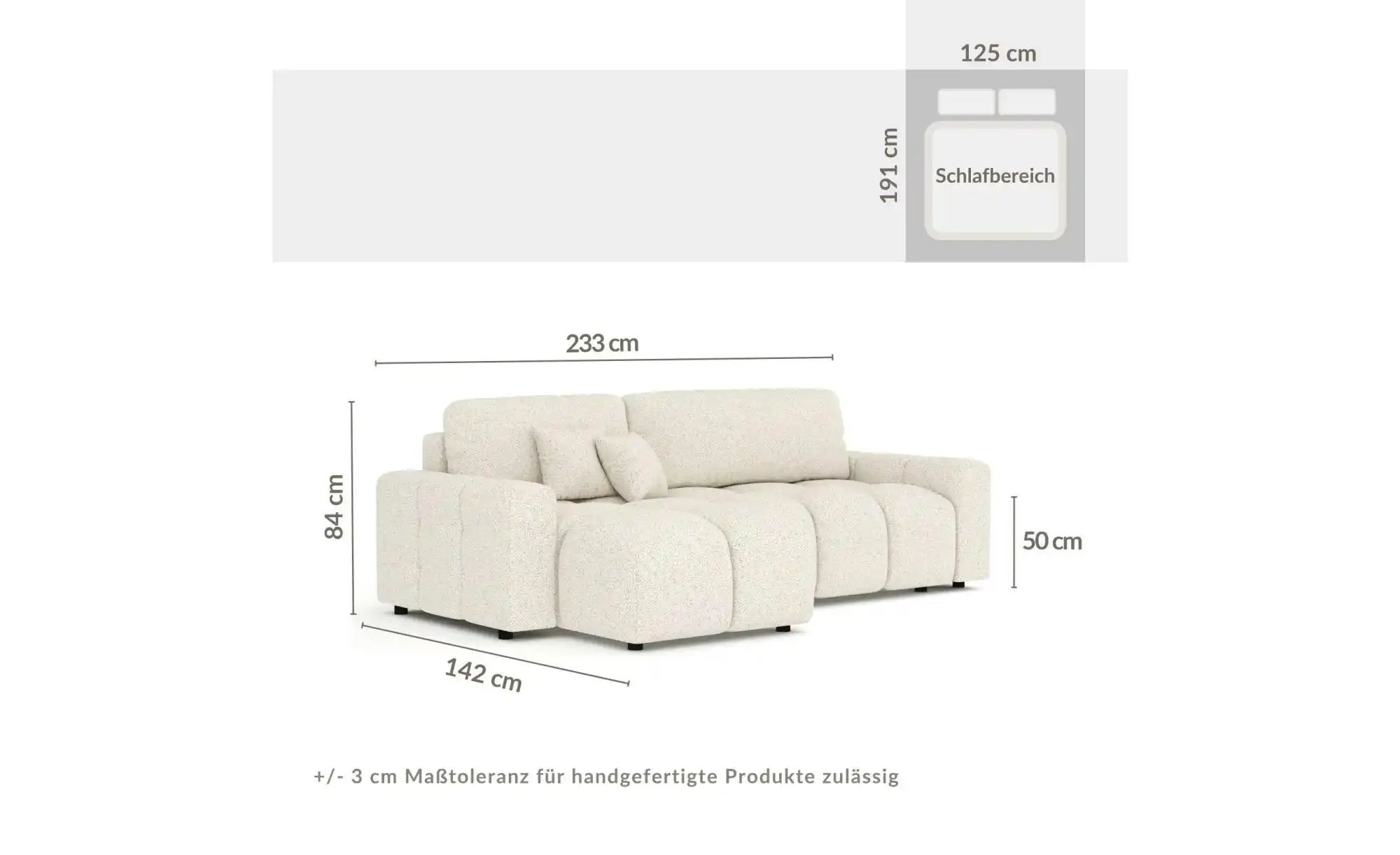 Ecksofa  Ucci  ¦ beige ¦ Maße (cm): B: 233 H: 84 Polstermöbel > Sofas > Eck günstig online kaufen