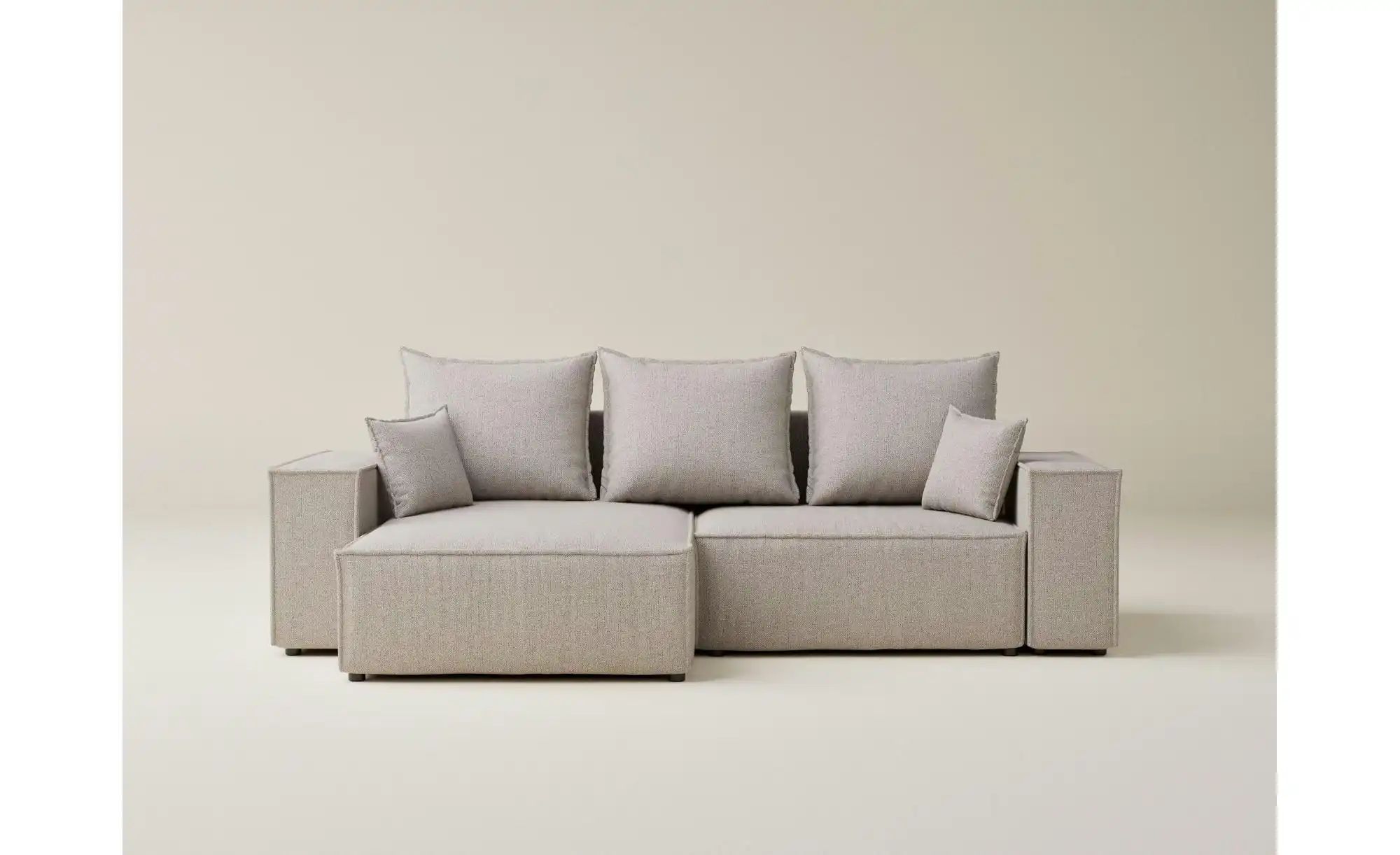 Ecksofa   ¦ beige ¦ Maße (cm): B: 255 H: 70 Polstermöbel > Sofas > 3-Sitzer günstig online kaufen