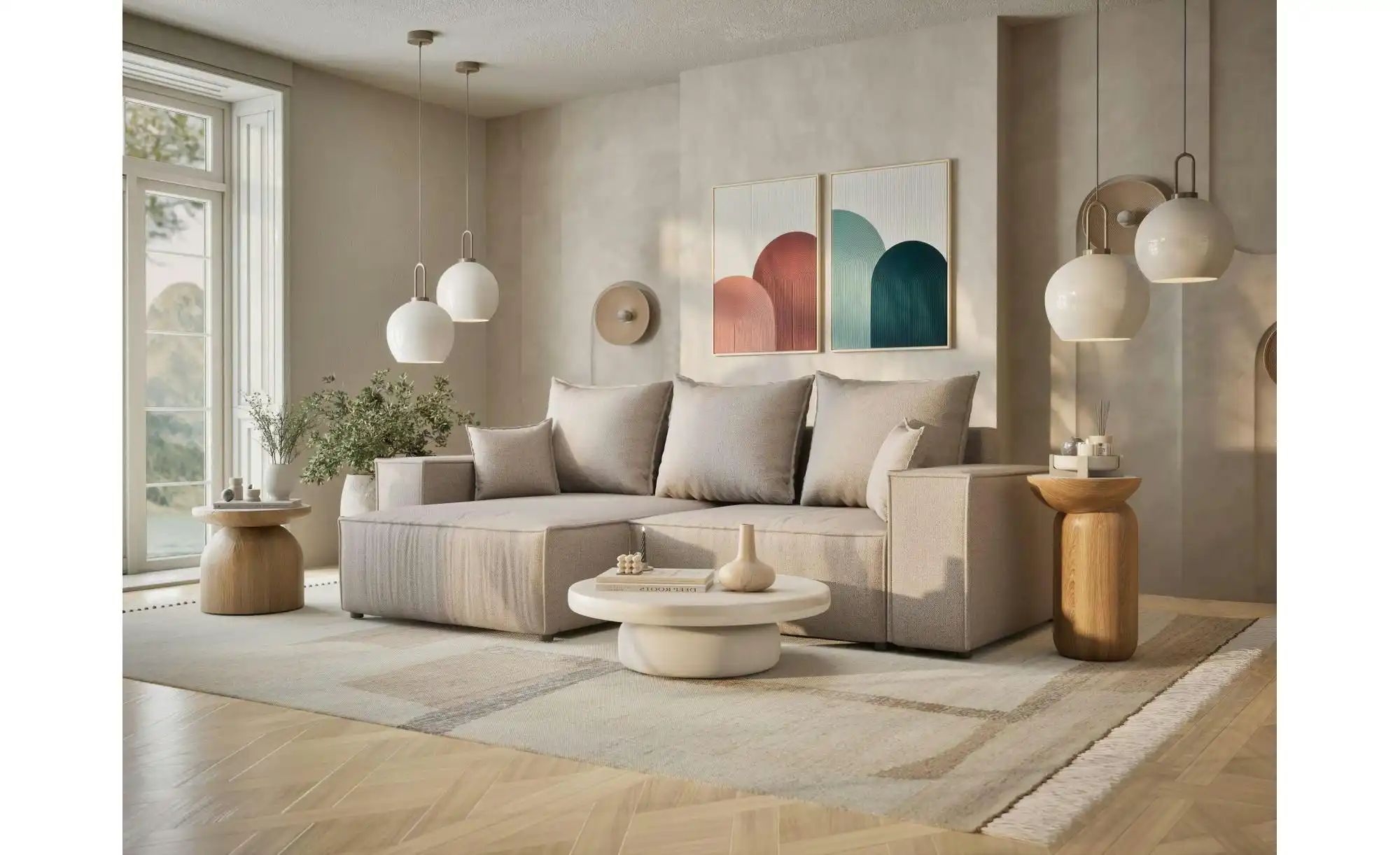 Thumbnail - Ecksofa   ¦ beige ¦ Maße (cm): B: 255 H: 70 Polstermöbel > Sofas > 3-Sitzer - Höffner