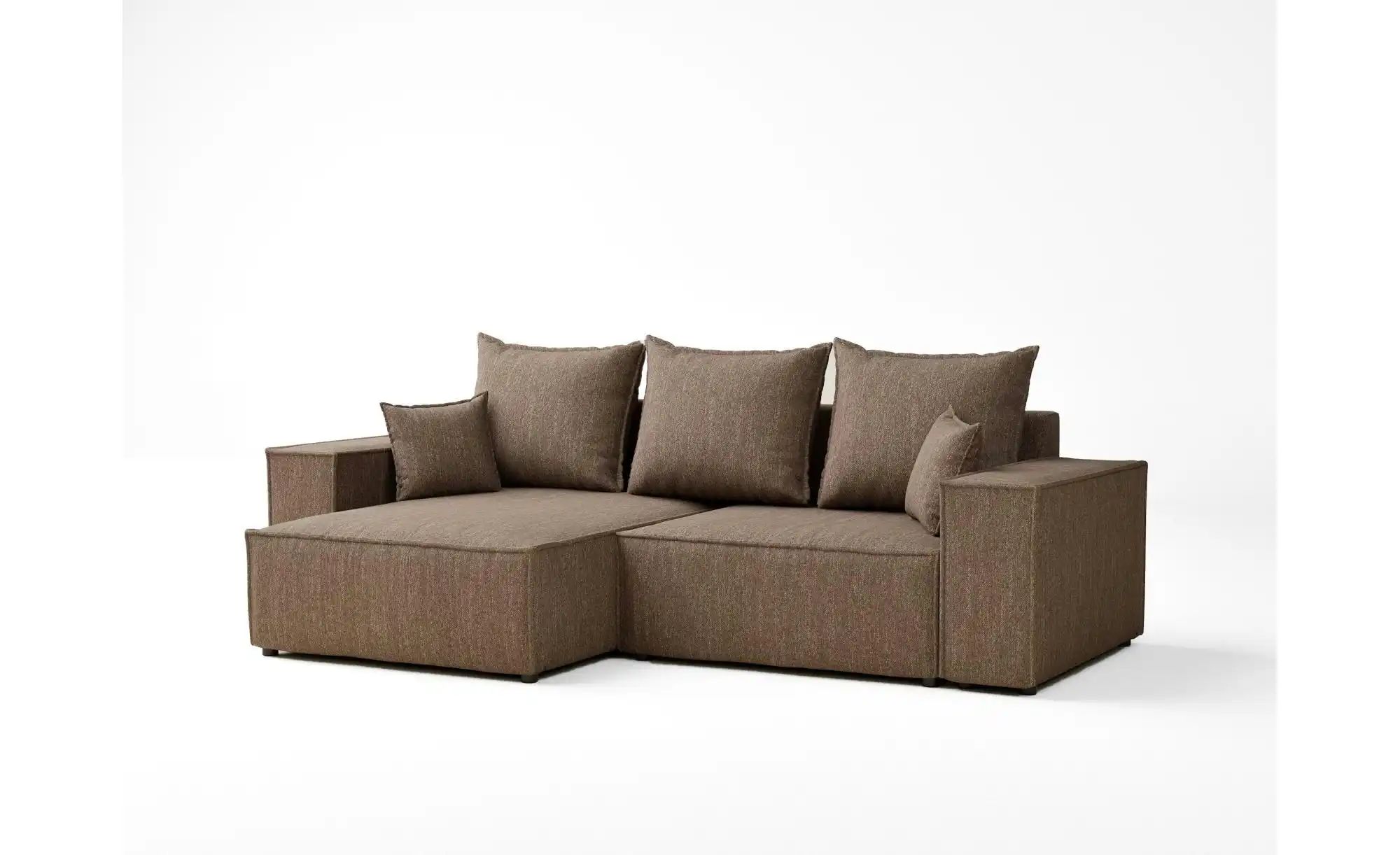 Ecksofa  Moyo ¦ braun ¦ Maße (cm): B: 255 H: 70 Polstermöbel > Sofas > 3-Si günstig online kaufen