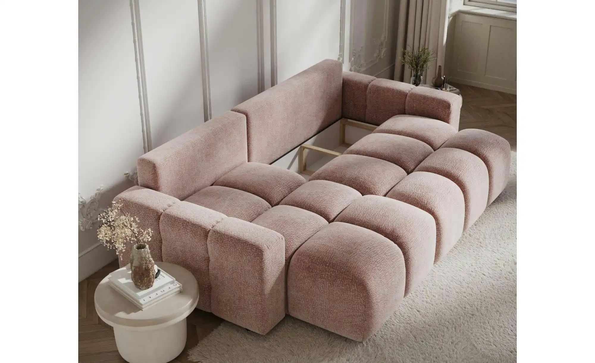 Ecksofa   ¦ rosa/pink ¦ Maße (cm): B: 233 H: 84 Polstermöbel > Sofas > Ecks günstig online kaufen