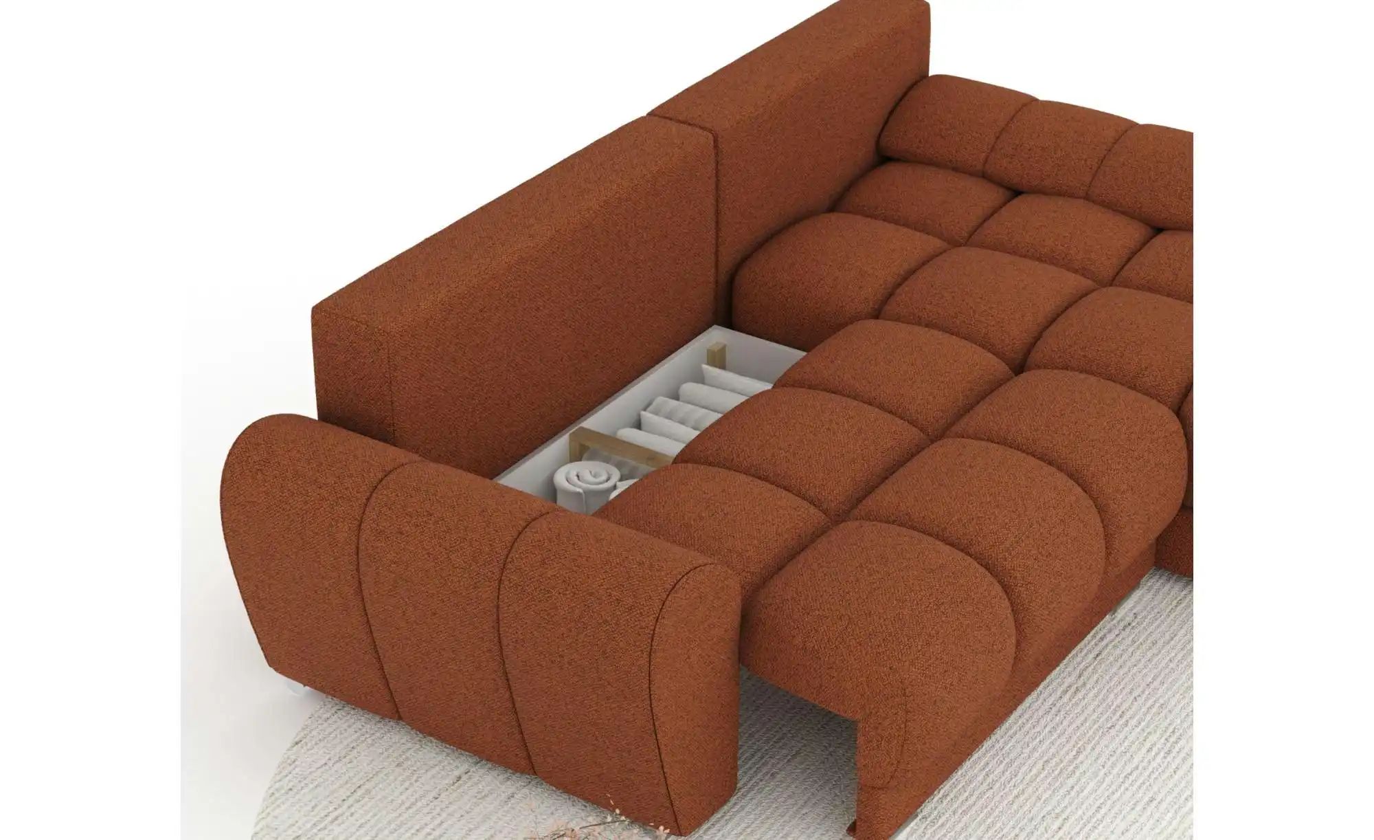 Ecksofa   ¦ kupfer ¦ Maße (cm): B: 256 H: 90 Polstermöbel > Sofas > Ecksofa günstig online kaufen