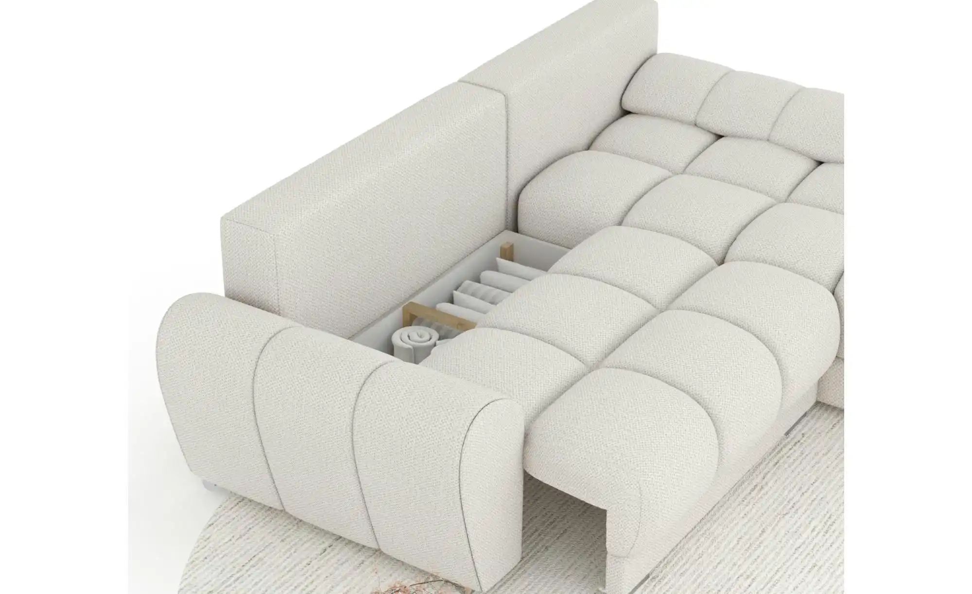 Ecksofa  Peebles ¦ beige ¦ Maße (cm): B: 256 H: 90 Polstermöbel > Sofas > E günstig online kaufen