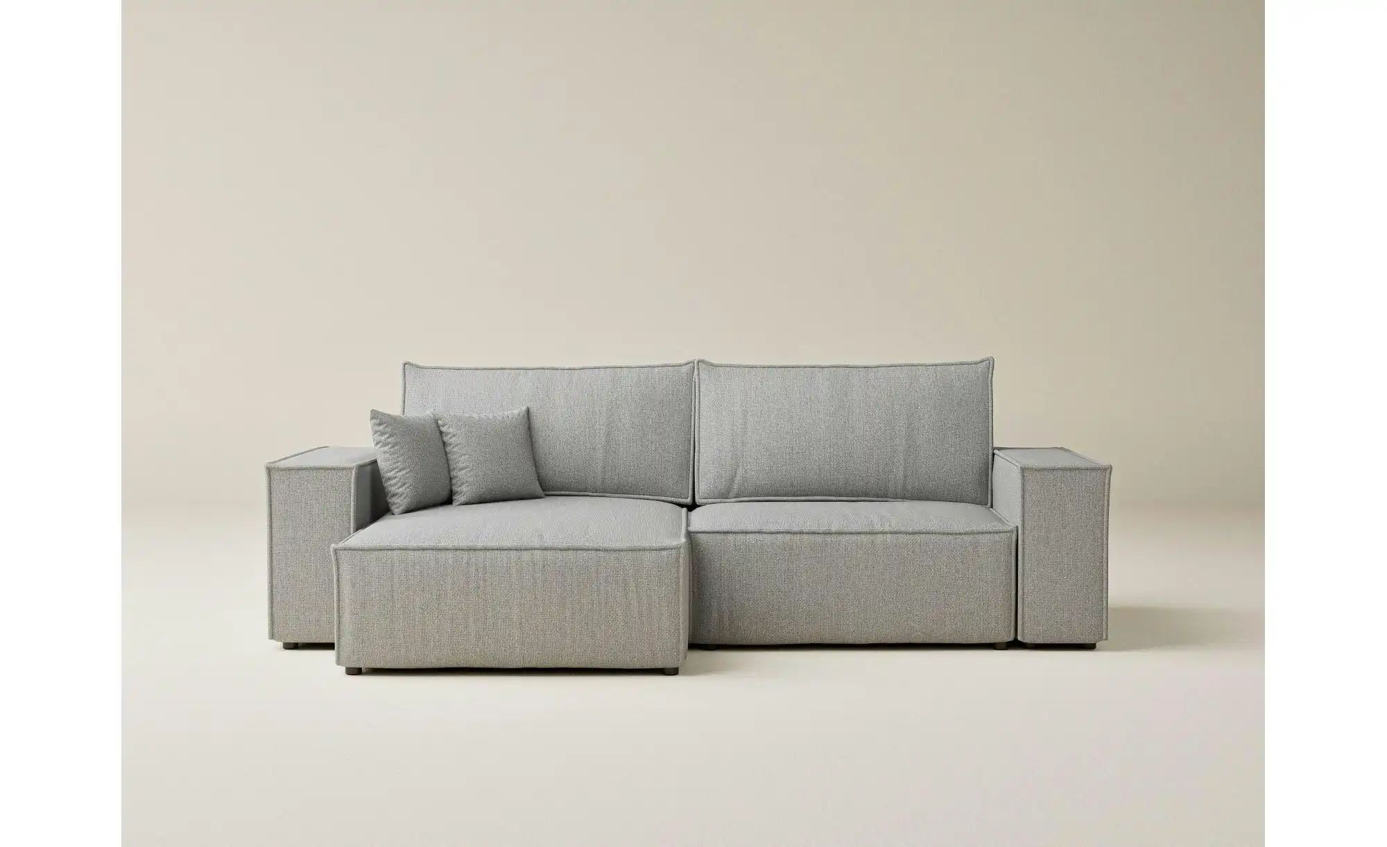 Ecksofa   ¦ grau ¦ Maße (cm): B: 255 H: 70 Polstermöbel > Sofas > 3-Sitzer günstig online kaufen