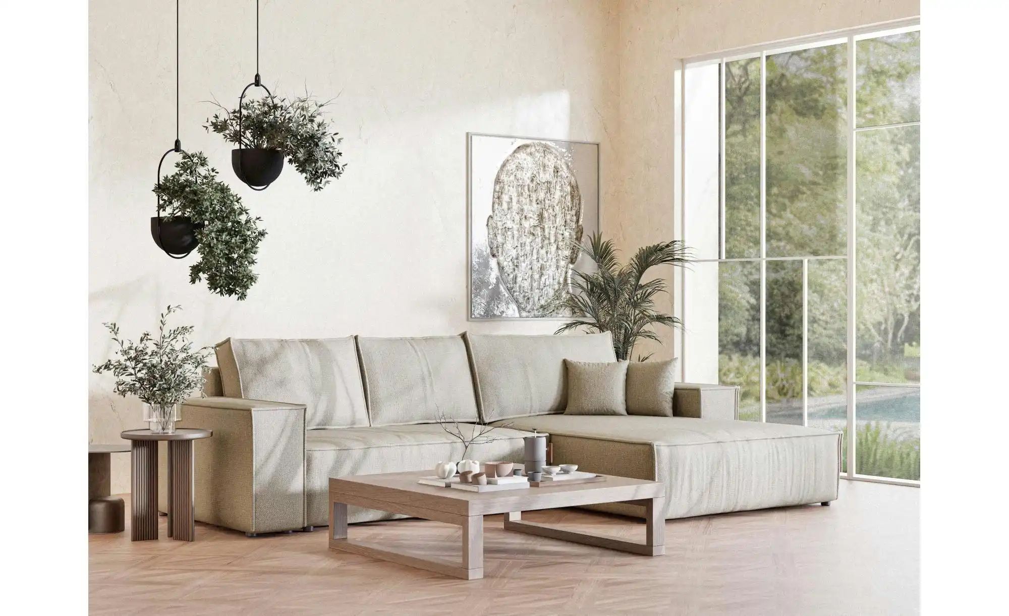 Ecksofa  Maze ¦ beige ¦ Maße (cm): B: 294 H: 70 Polstermöbel > Sofas > Ecks günstig online kaufen