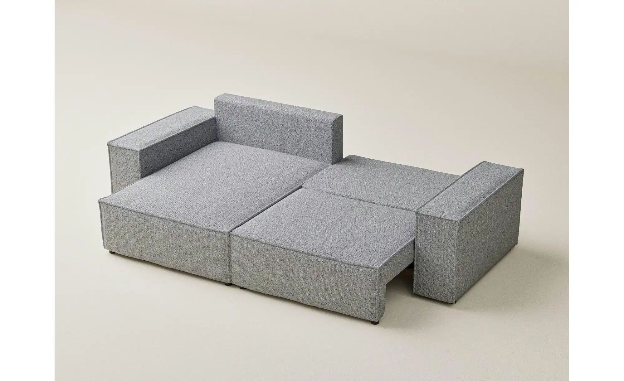 Ecksofa   ¦ grau ¦ Maße (cm): B: 255 H: 70 Polstermöbel > Sofas > 3-Sitzer günstig online kaufen