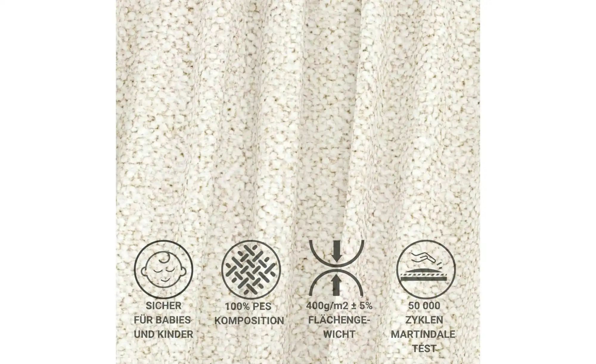 Thumbnail - Einzelsofa   ¦ creme ¦ Maße (cm): B: 213 H: 79 Polstermöbel > Sofas > 3-Sitzer - Höffner