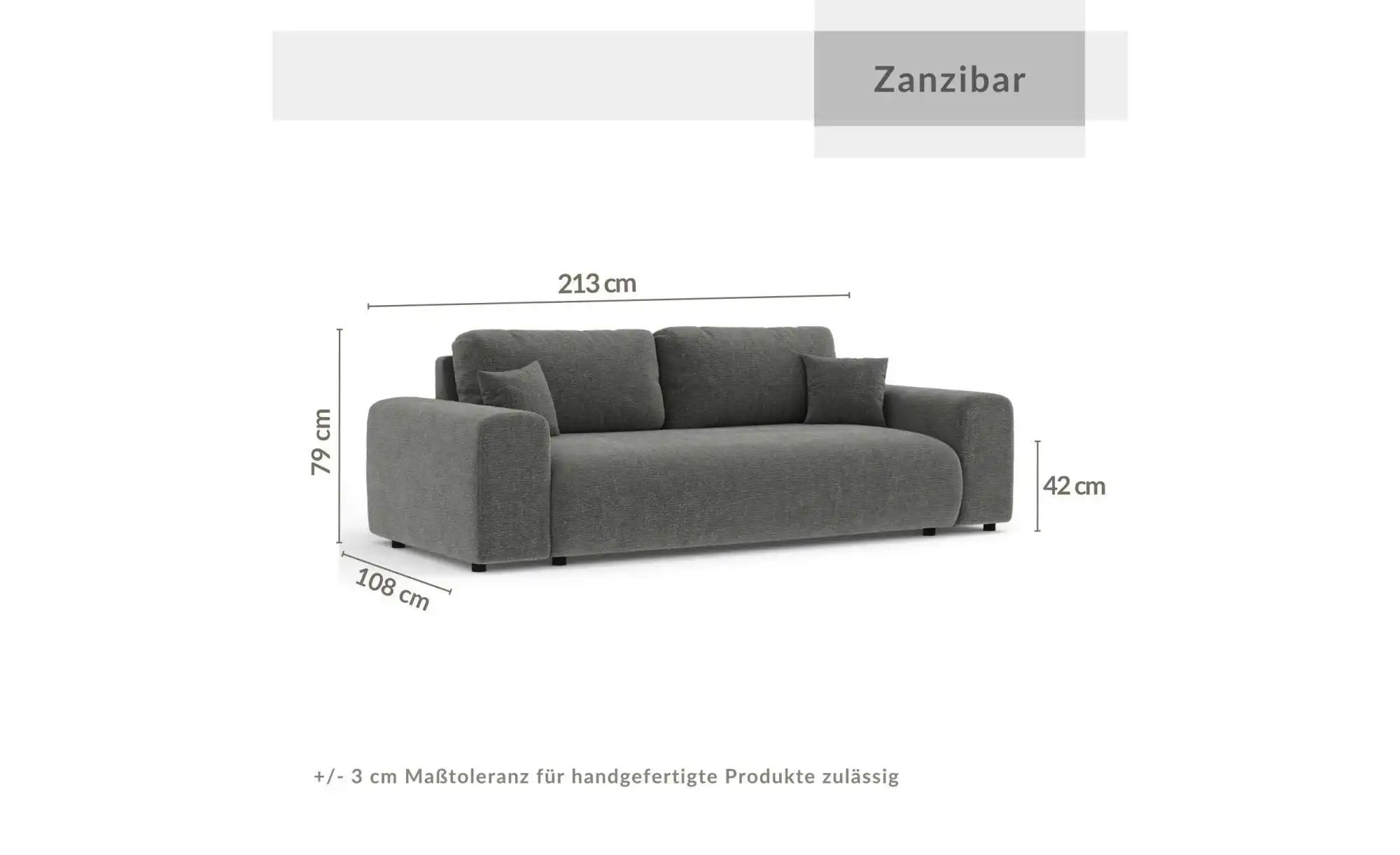Einzelsofa   ¦ kupfer ¦ Maße (cm): B: 213 H: 79 Polstermöbel > Sofas > 3-Si günstig online kaufen