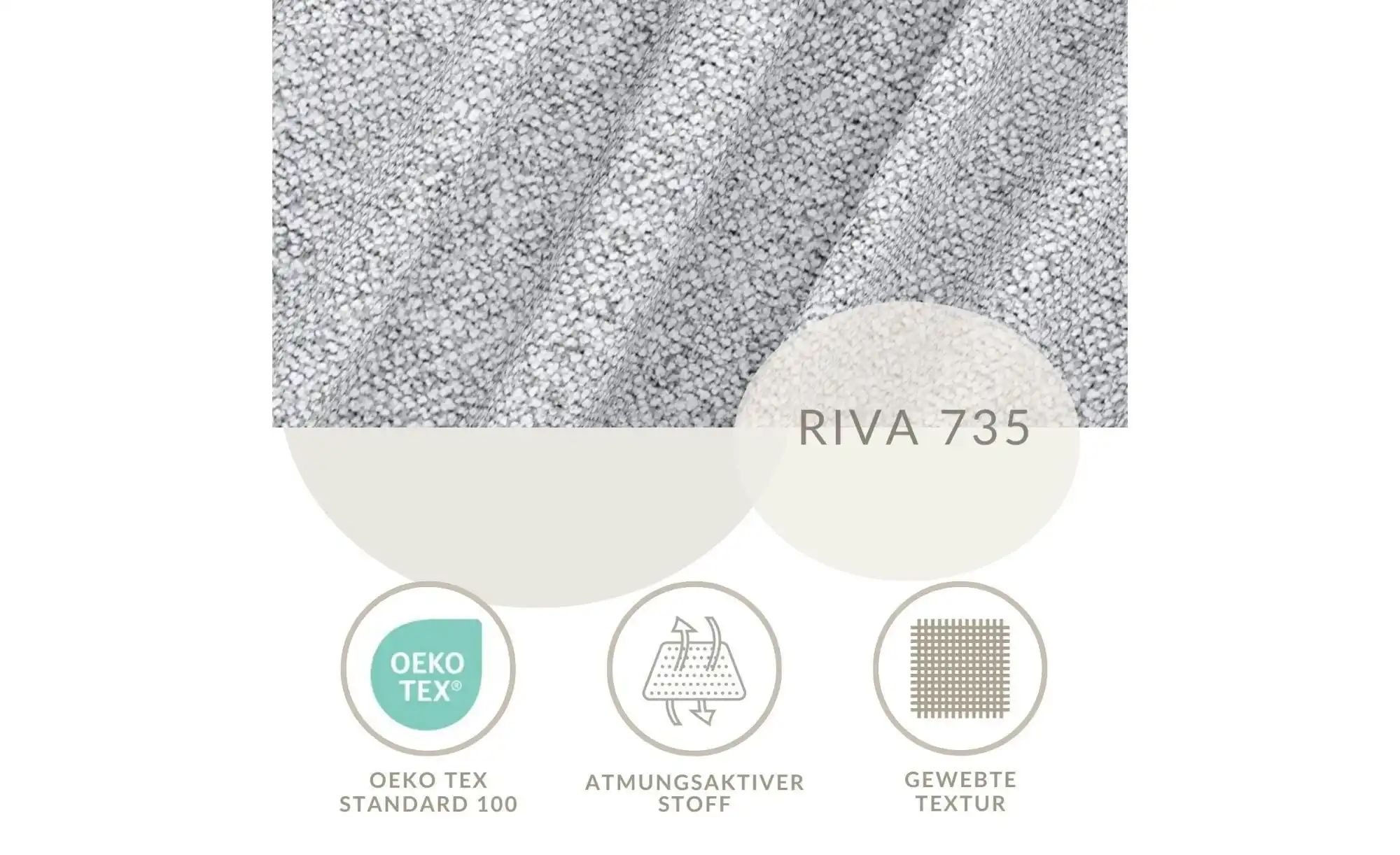 Thumbnail - Einzelsofa  Peebles ¦ grau ¦ Maße (cm): B: 244 H: 90 Polstermöbel > Sofas > 3-Sitzer - Höffner