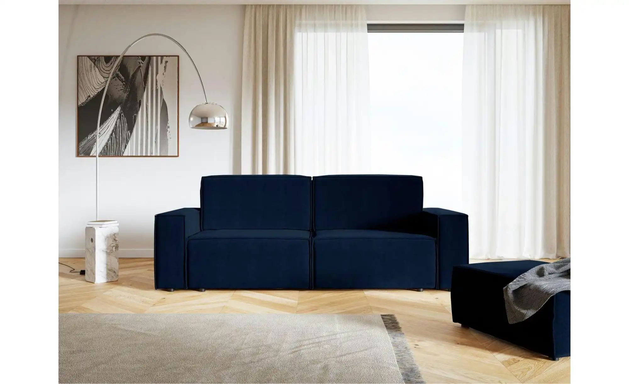 Thumbnail - Selsey Schlafsofa  Copertino ¦ blau ¦ Maße (cm): B: 242 H: 84 Polstermöbel > Sofas > 3-Sitzer - Höffner