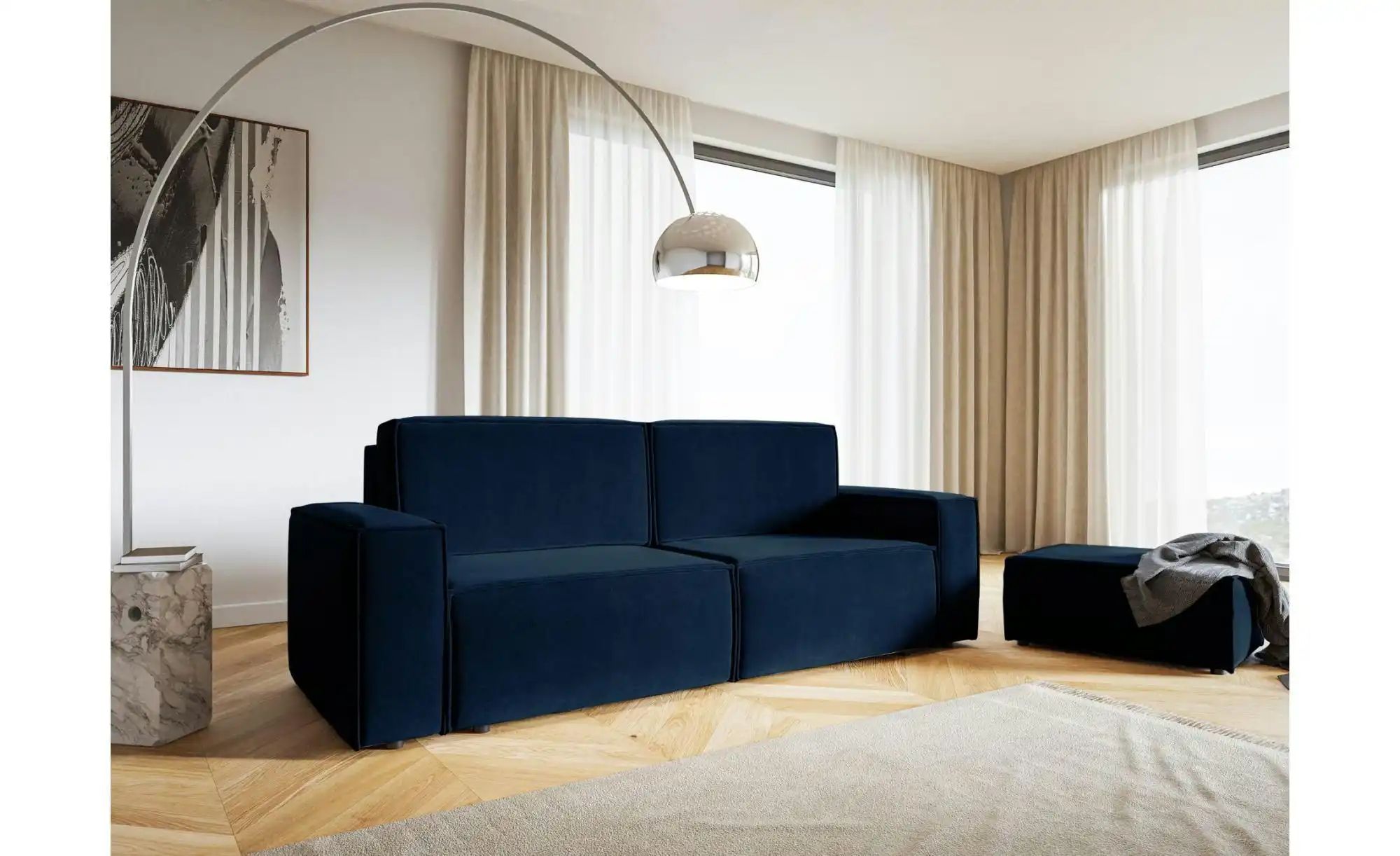 Thumbnail - Selsey Schlafsofa  Copertino ¦ blau ¦ Maße (cm): B: 242 H: 84 Polstermöbel > Sofas > 3-Sitzer - Höffner